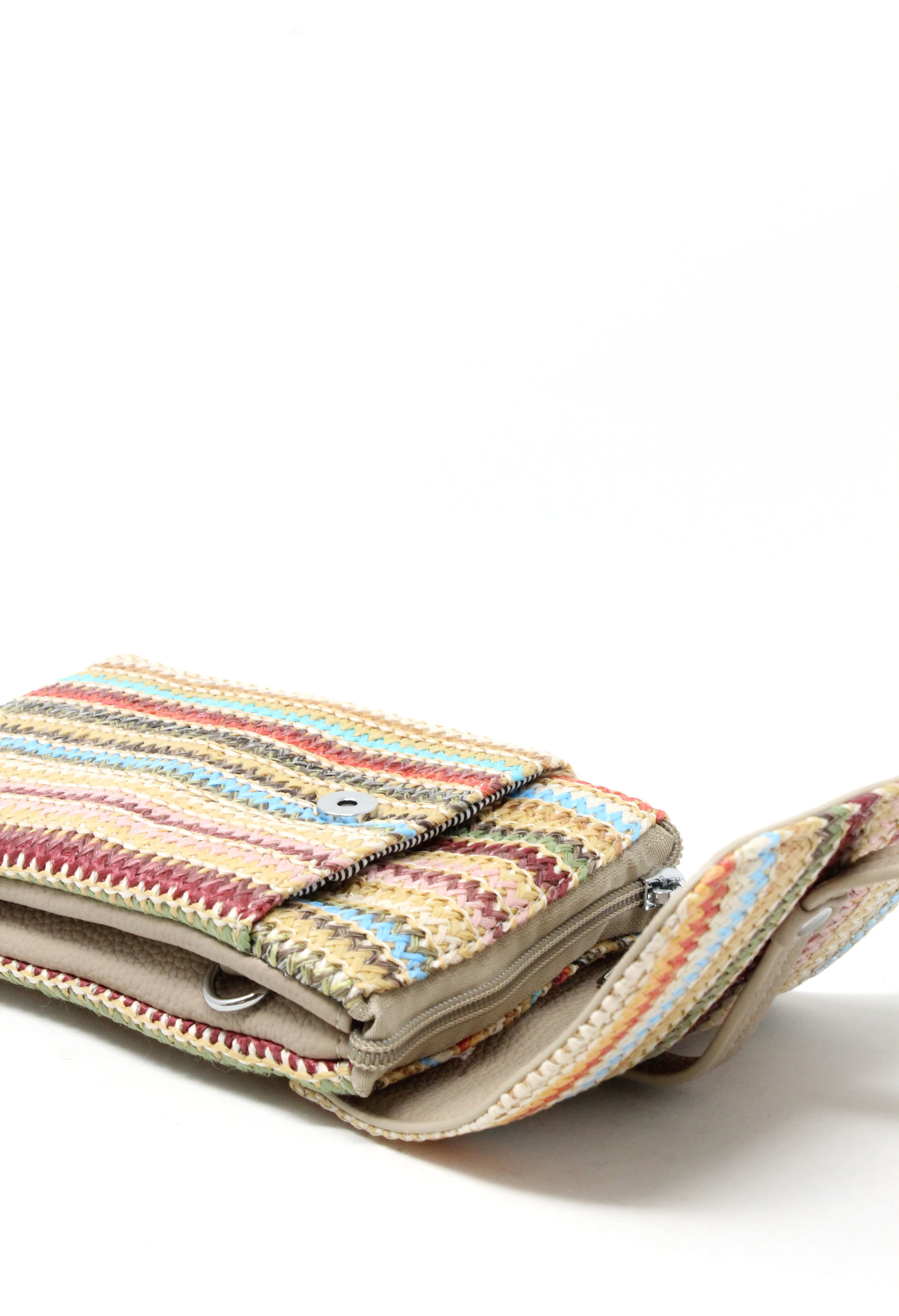 Straw Striped Crossbody Bag - Image 4