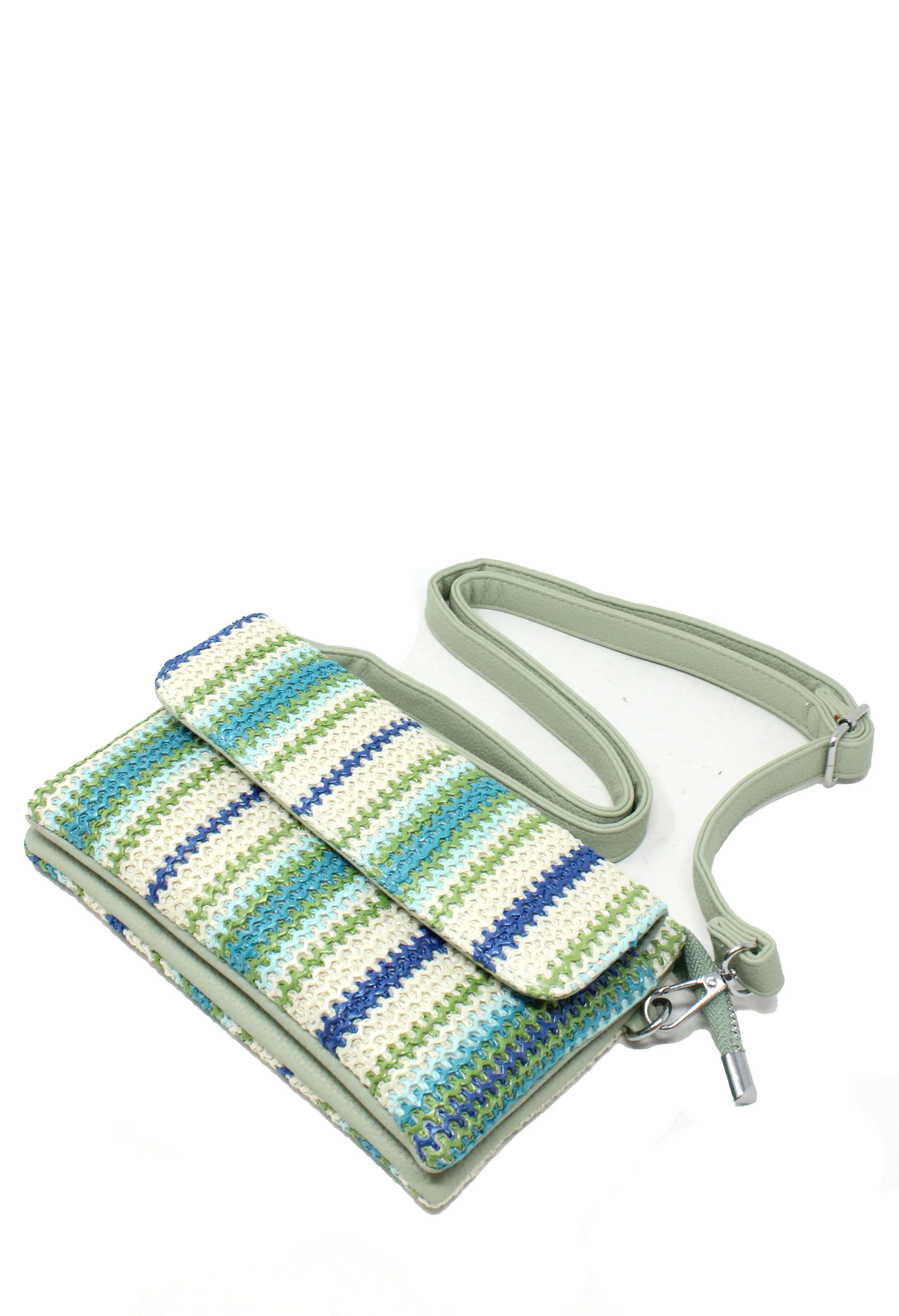 Straw Striped Mini Crossbody Bag - Image 12