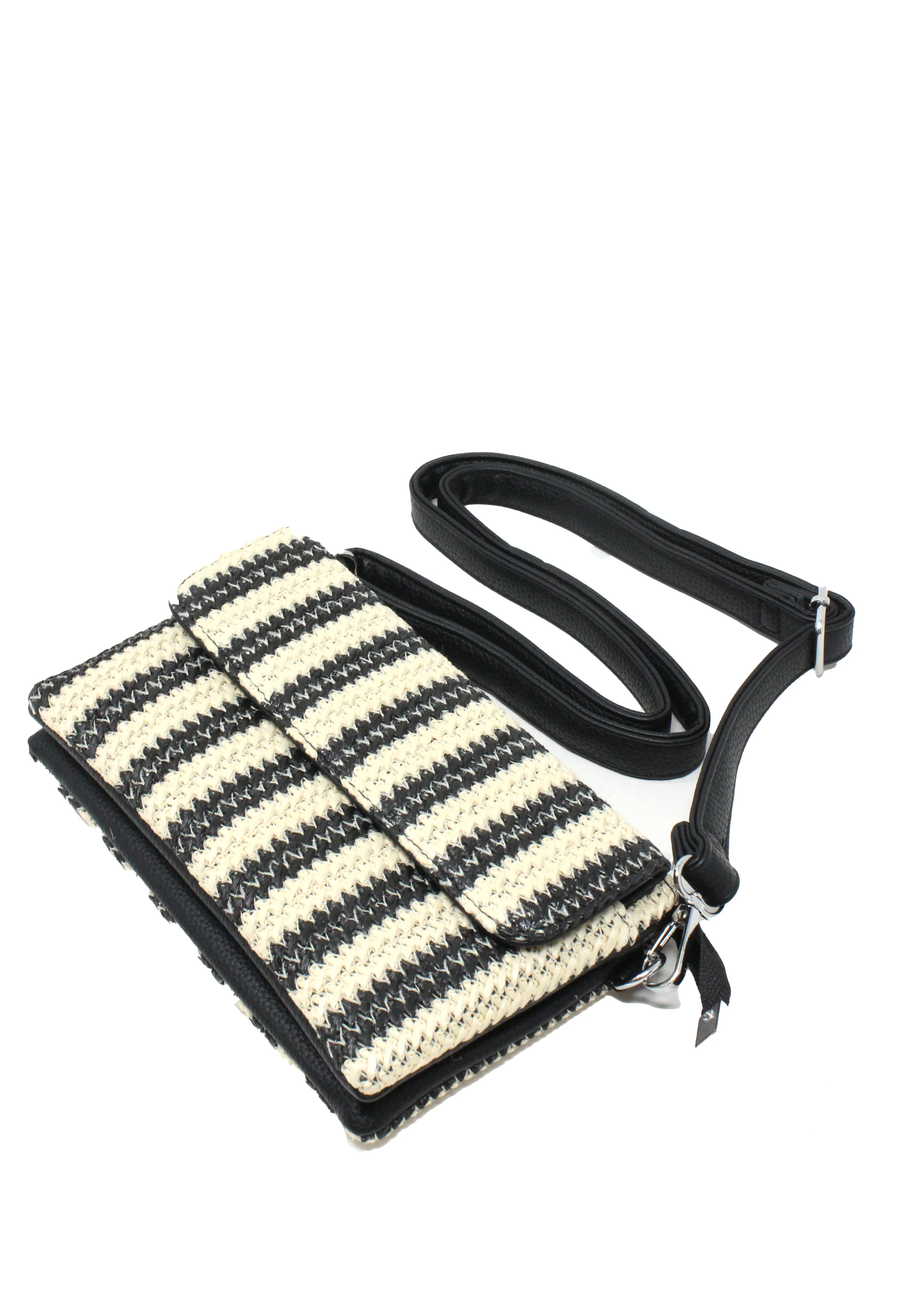 Straw Striped Mini Crossbody Bag - Image 33