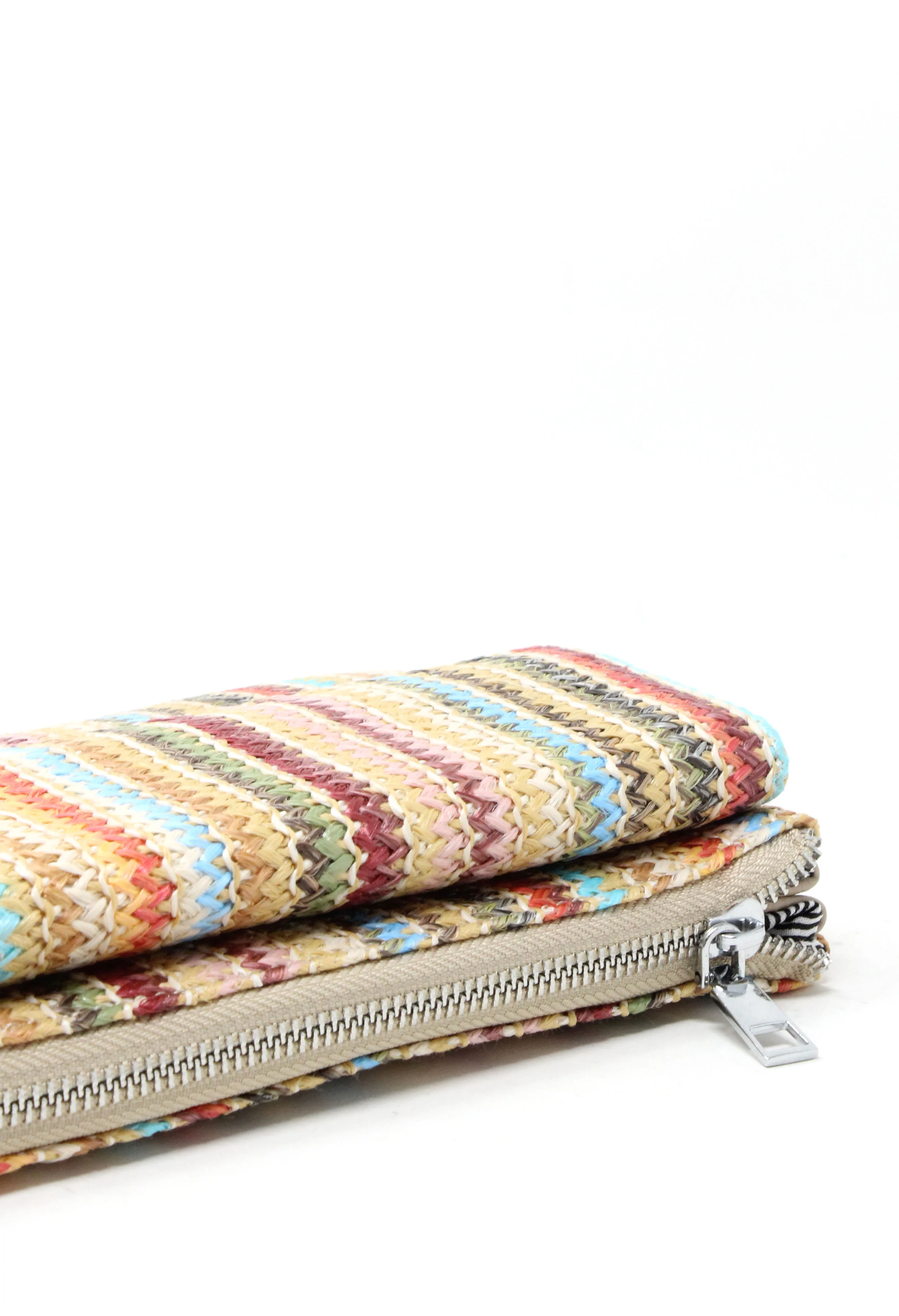 Straw Striped Mini Crossbody Bag - Image 4