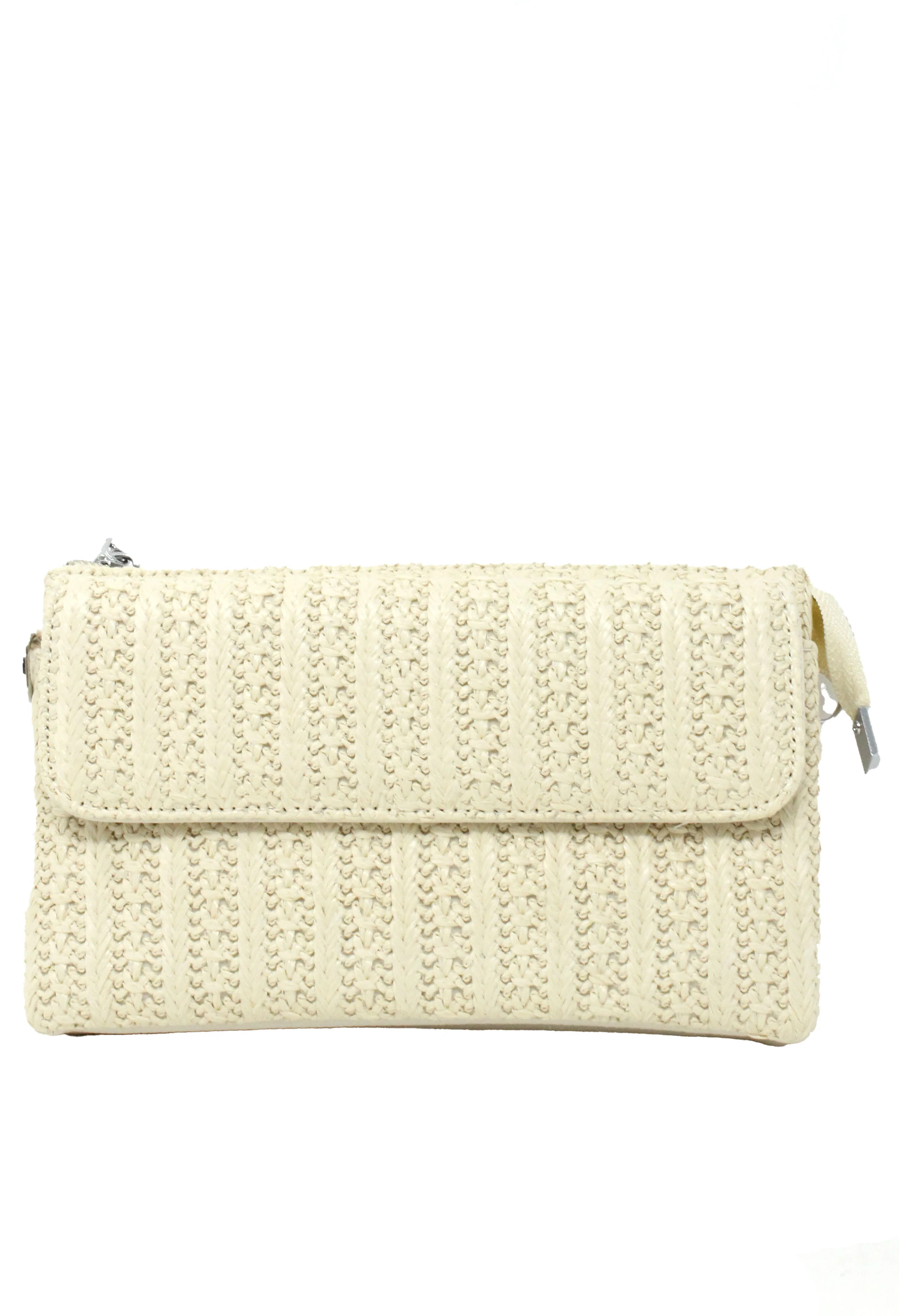 Straw Striped Mini Crossbody Bag - Image 7