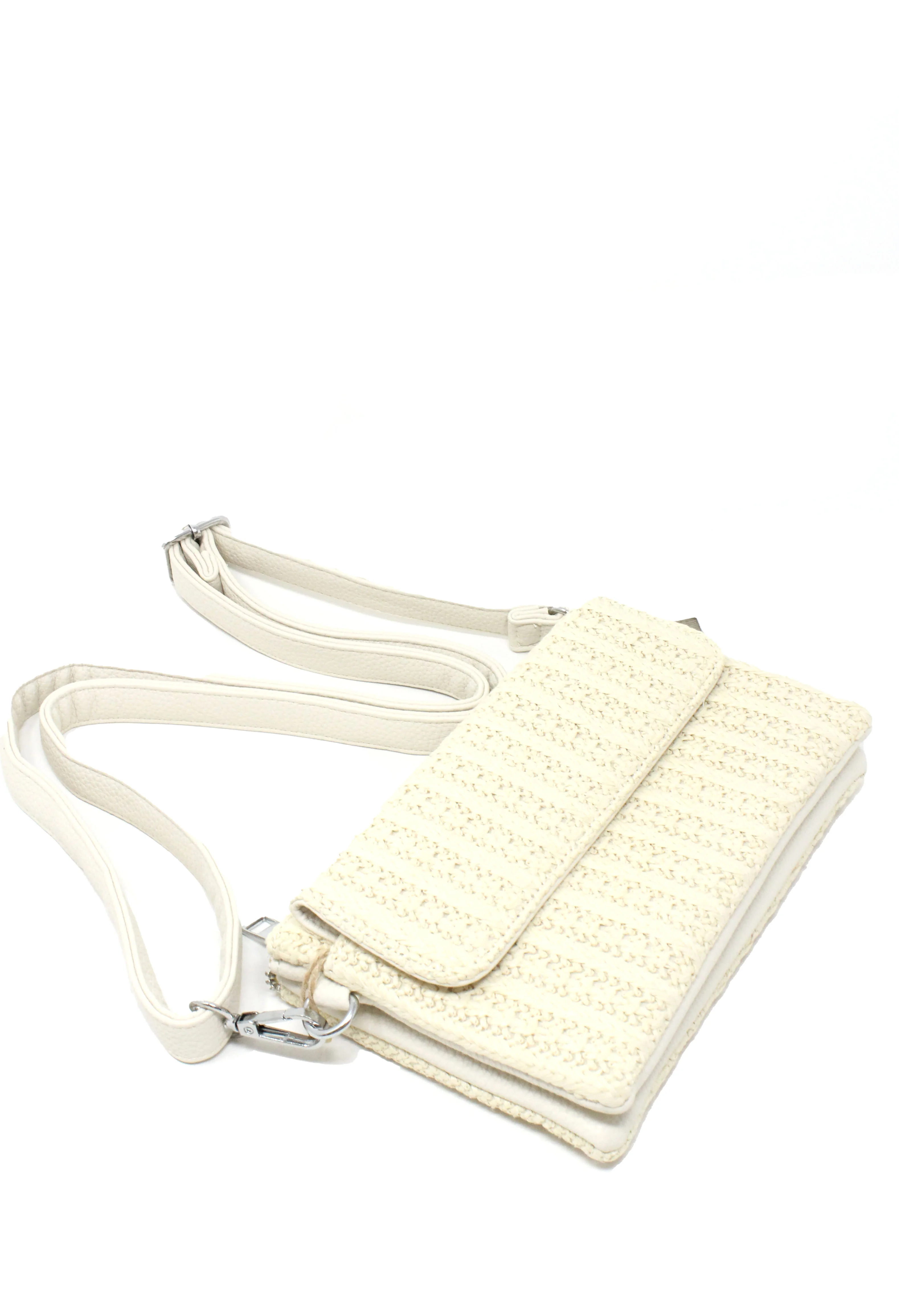 Straw Striped Mini Crossbody Bag - Image 8