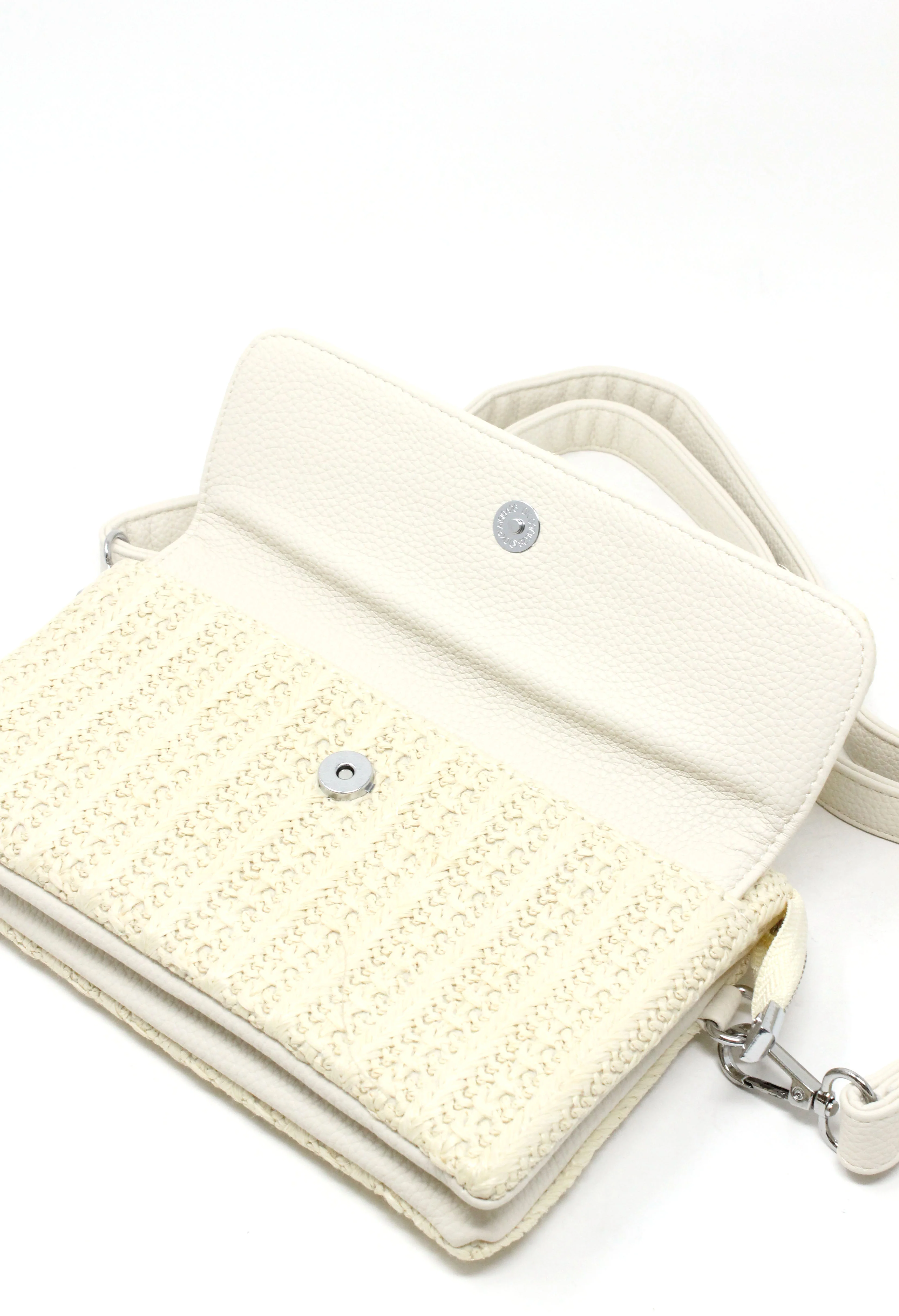 Straw Striped Mini Crossbody Bag - Image 9