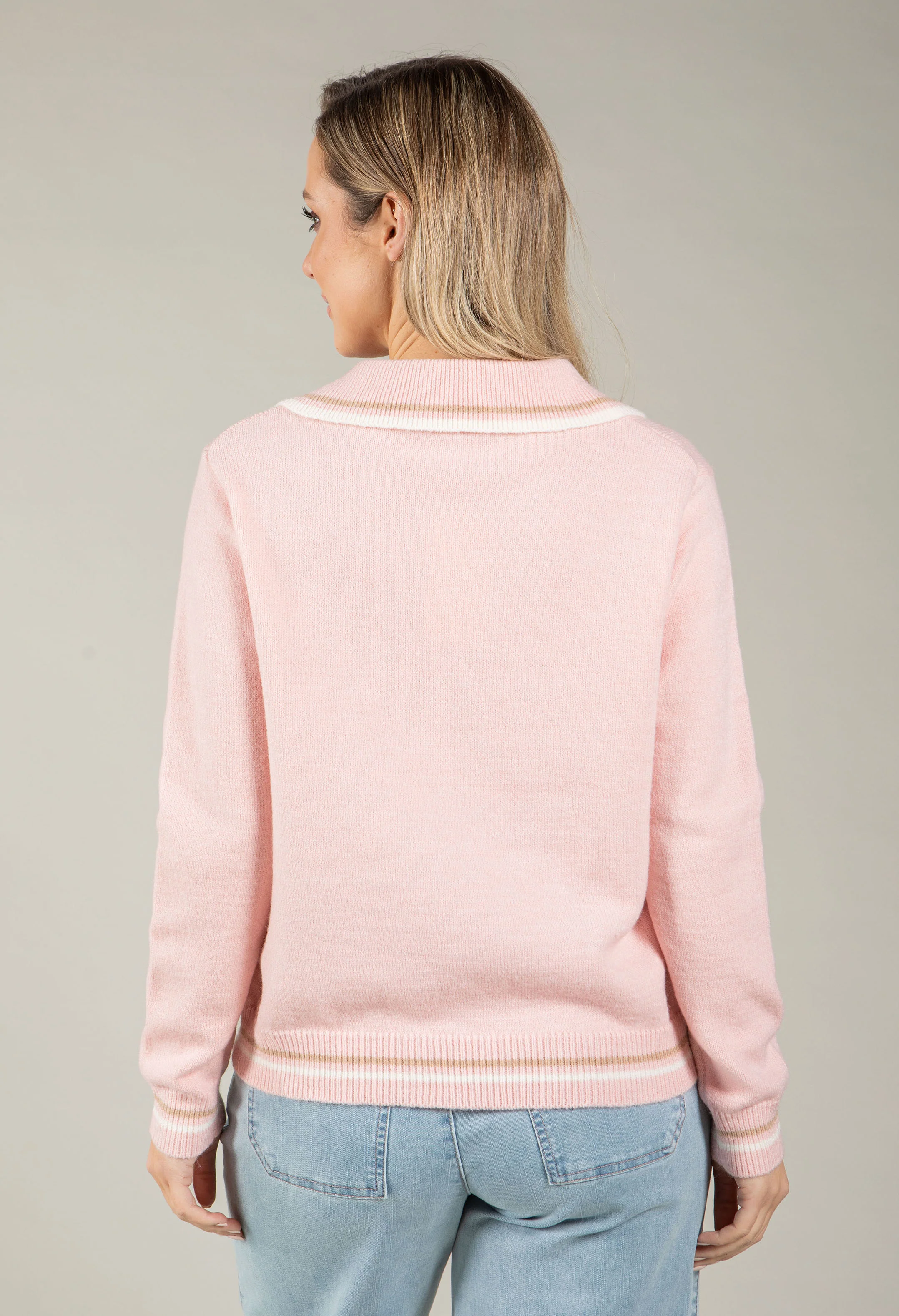 Stripe Contrast Knit Jumper - Image 9