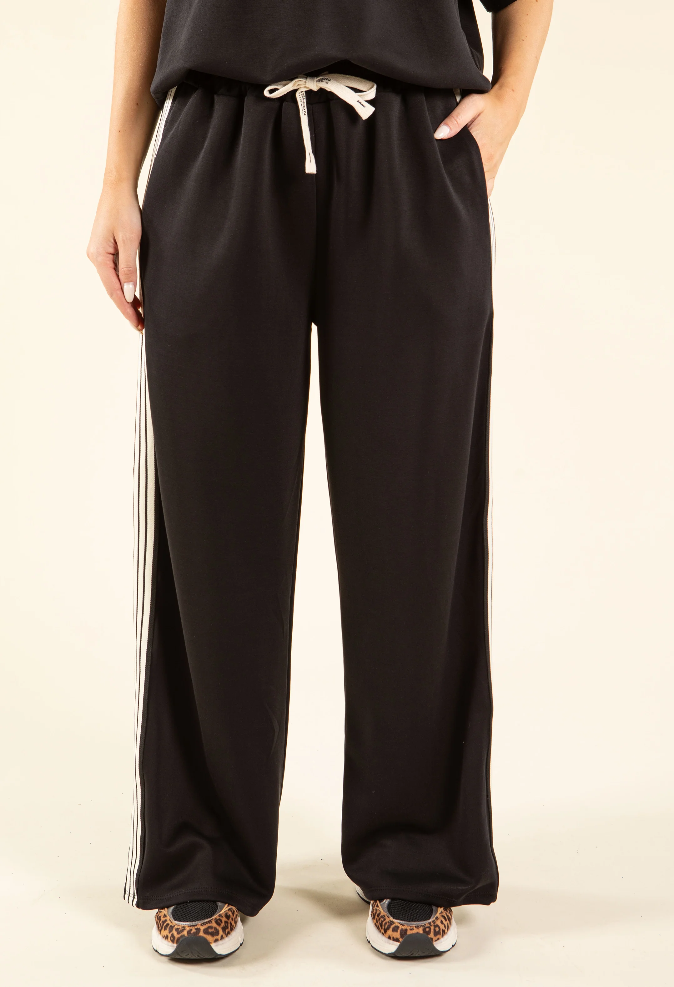 Stripe Detail Wide Joggers - Image 6