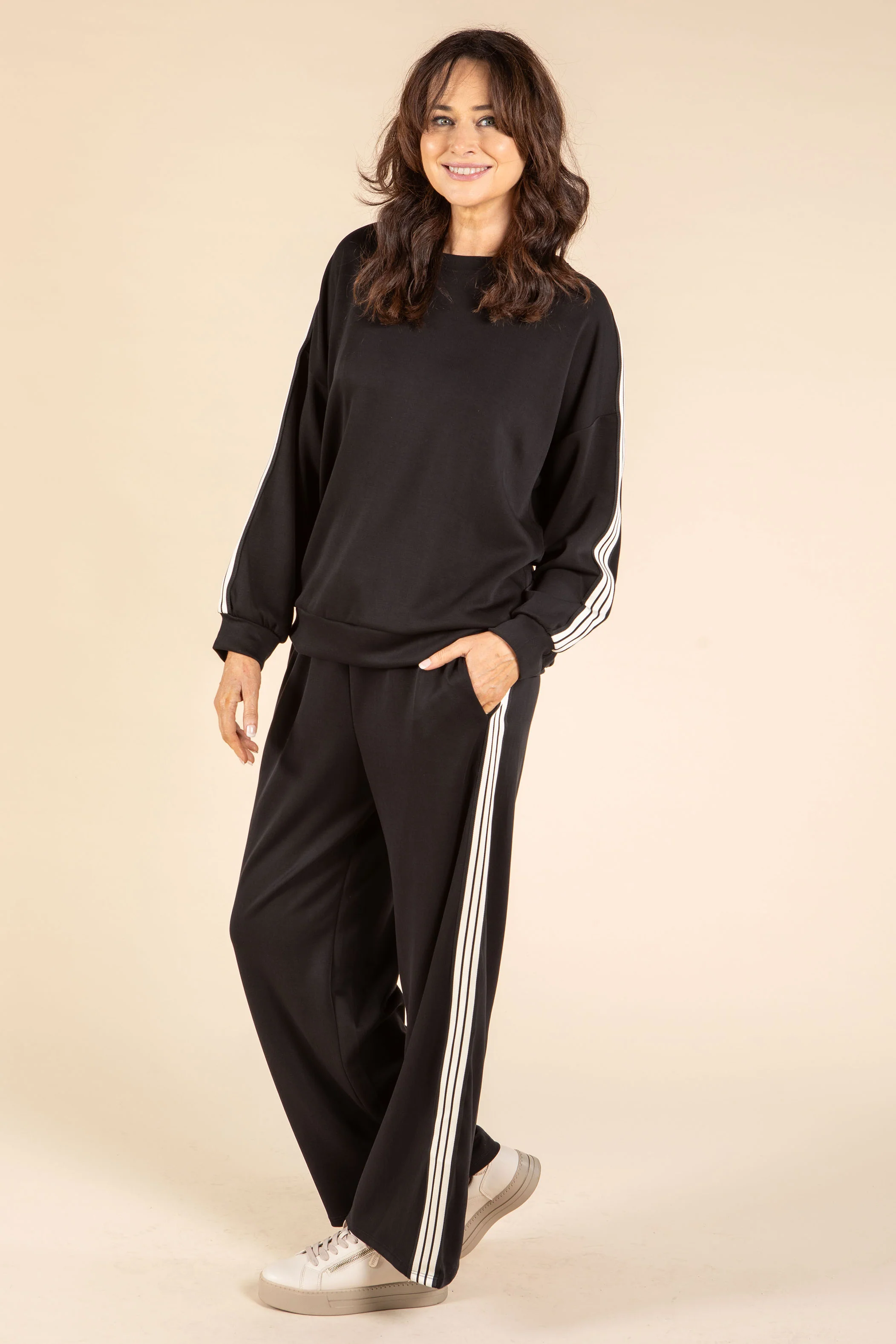 Stripe Detail Wide Joggers - Image 8