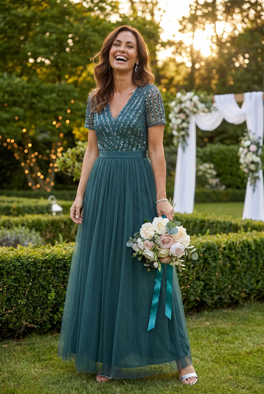 STRIPE EMBELLISHED MAXI DRESS WITH SASH BELT - Image 16