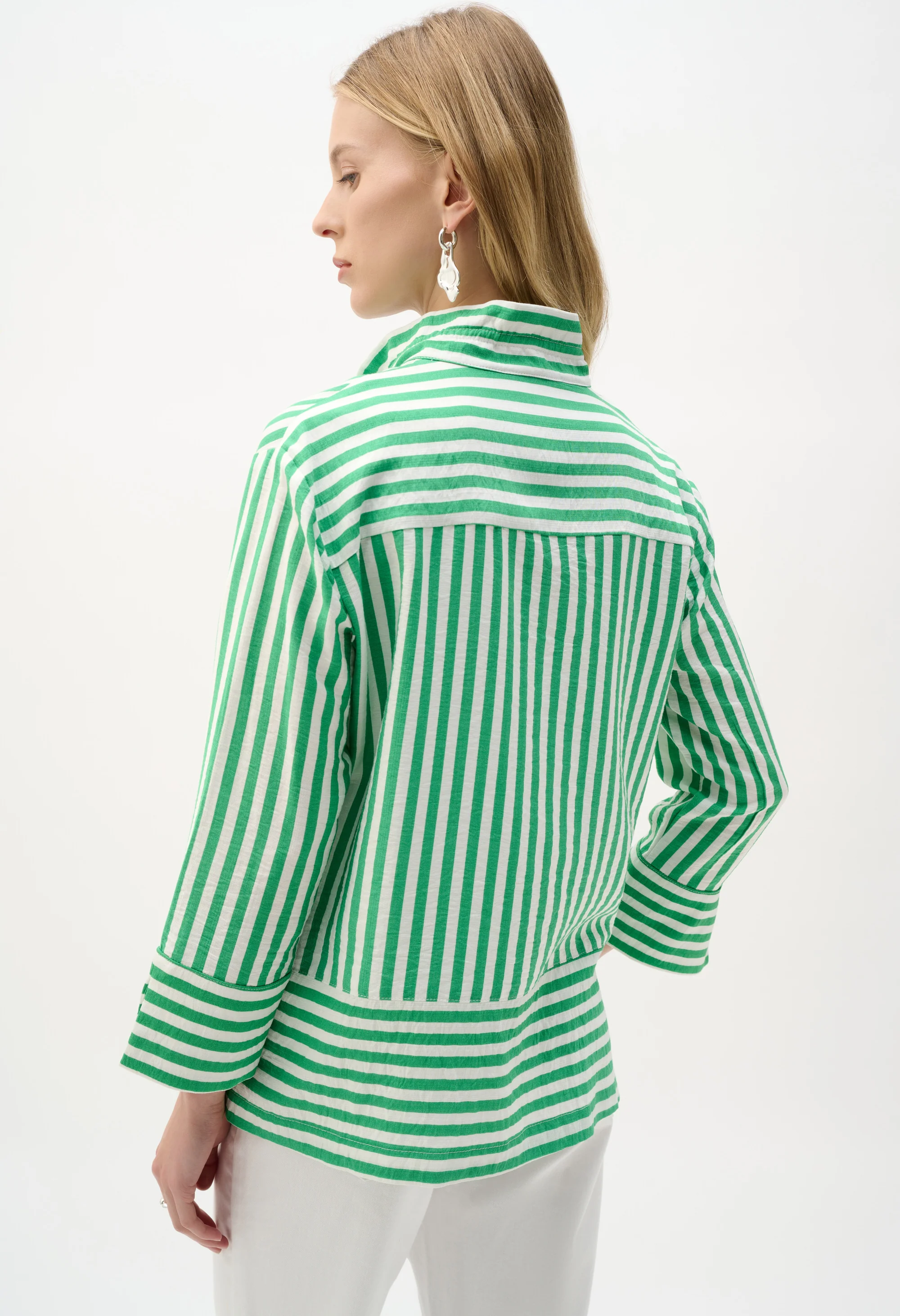 Stripe Print Straight Shirt - Image 2