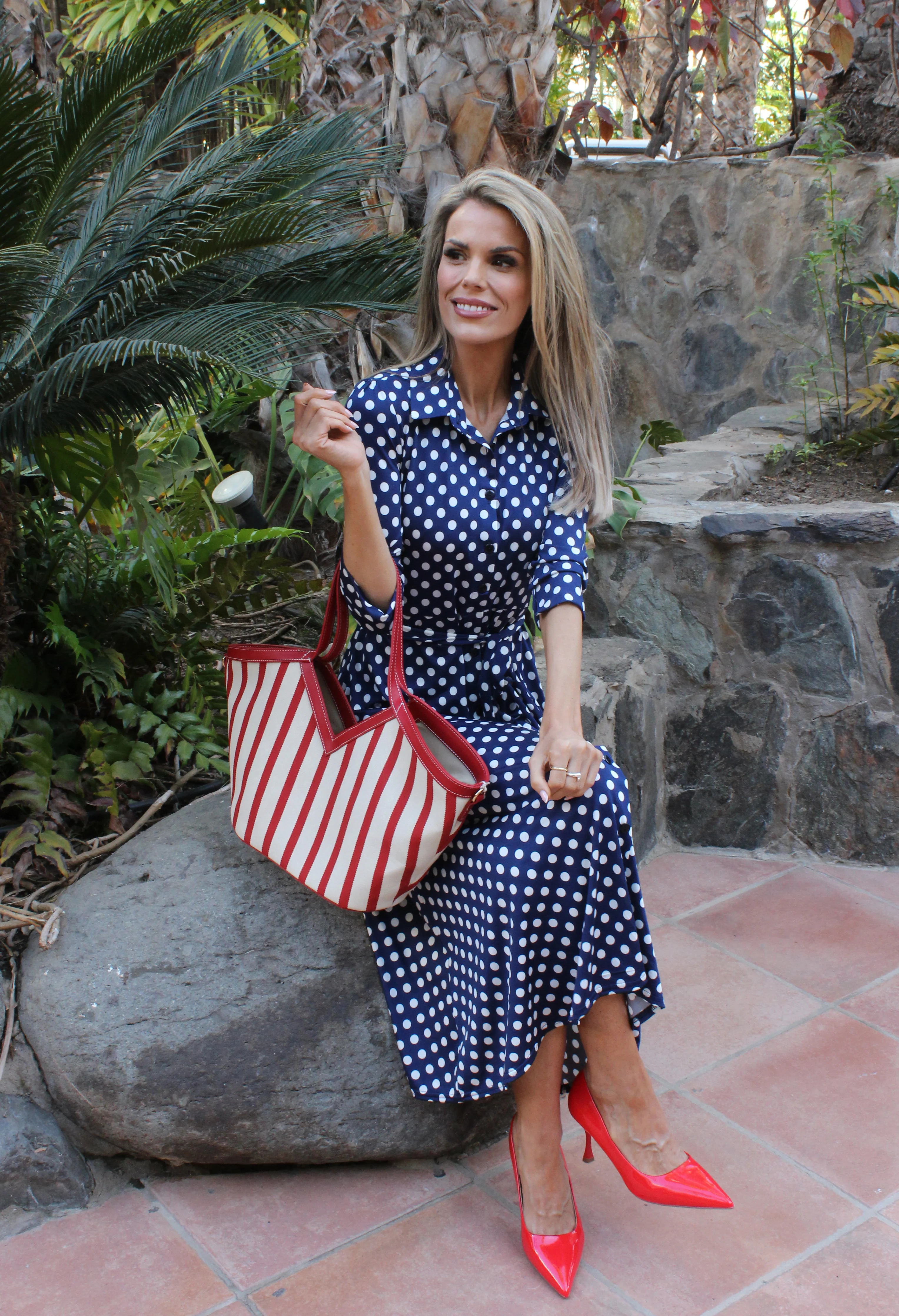 Striped Beach Tote Bag - Image 11