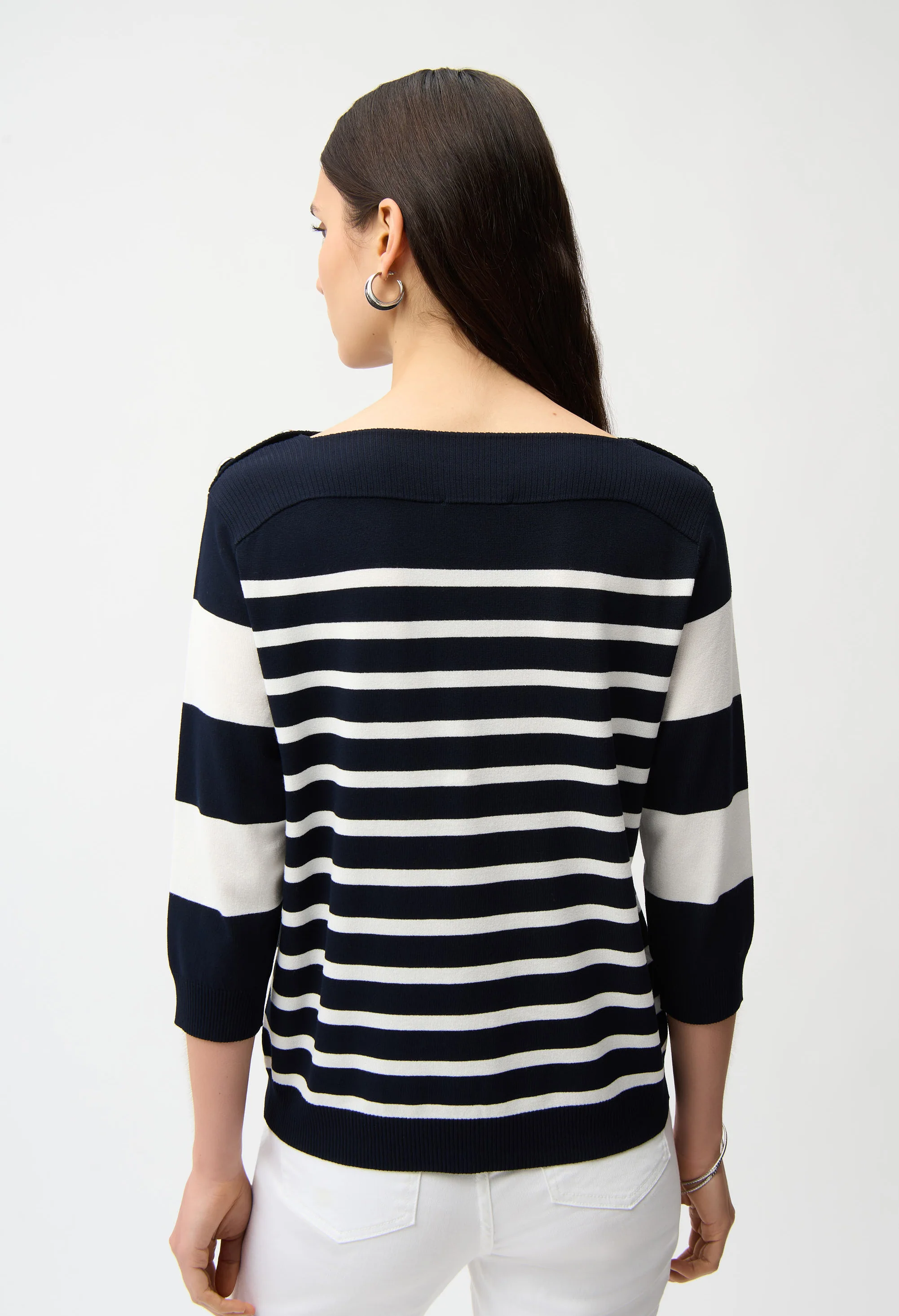 Striped Boat Neck Pullover - Image 3