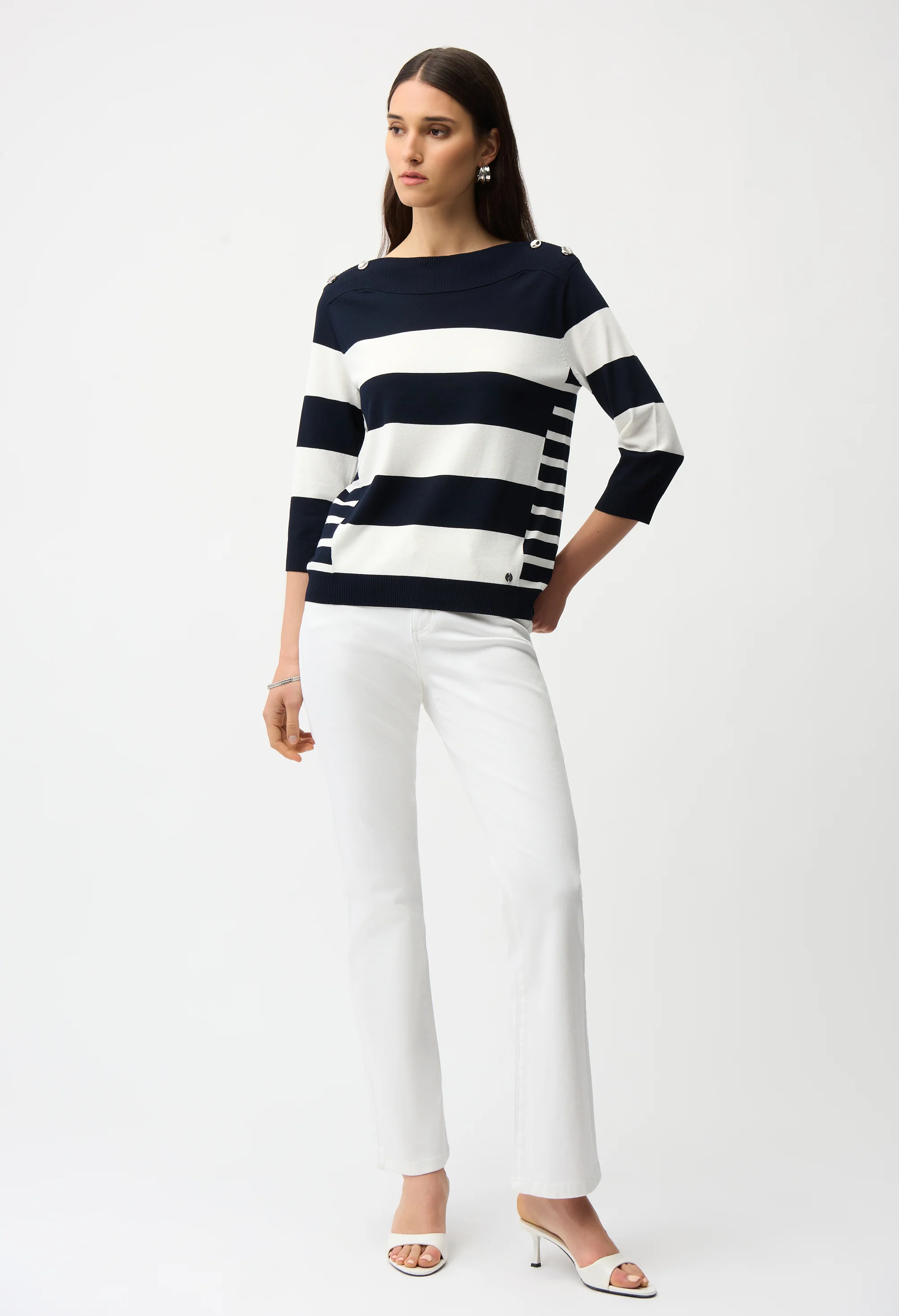 Striped Boat Neck Pullover - Image 4