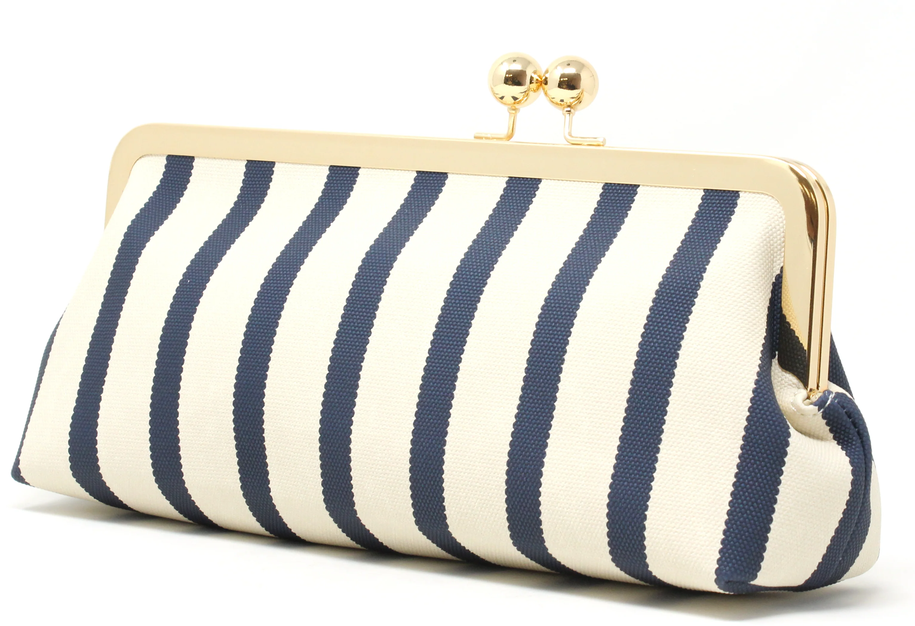 Striped Canvas Clutch Bag - Image 12
