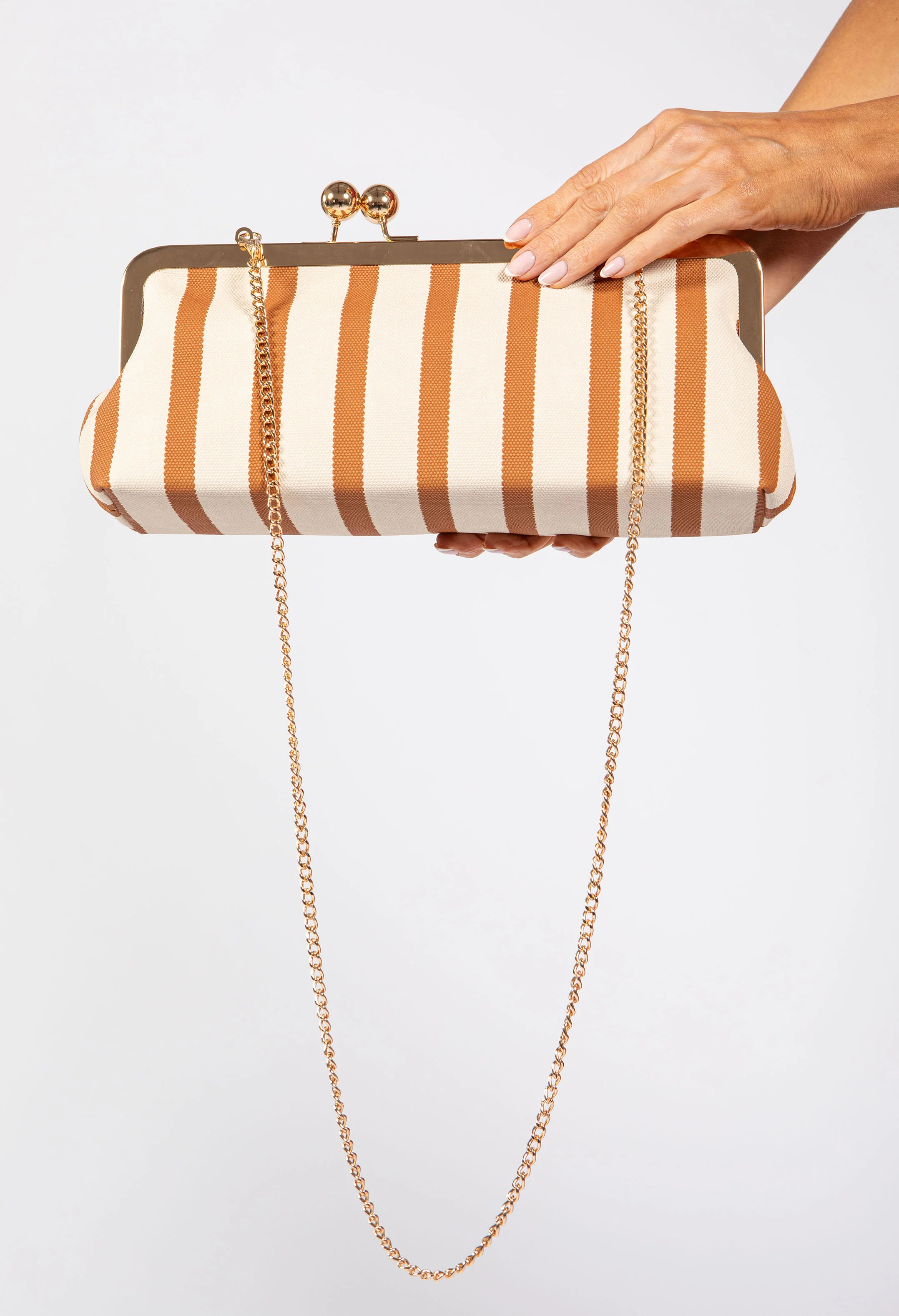Striped Canvas Clutch Bag - Image 18