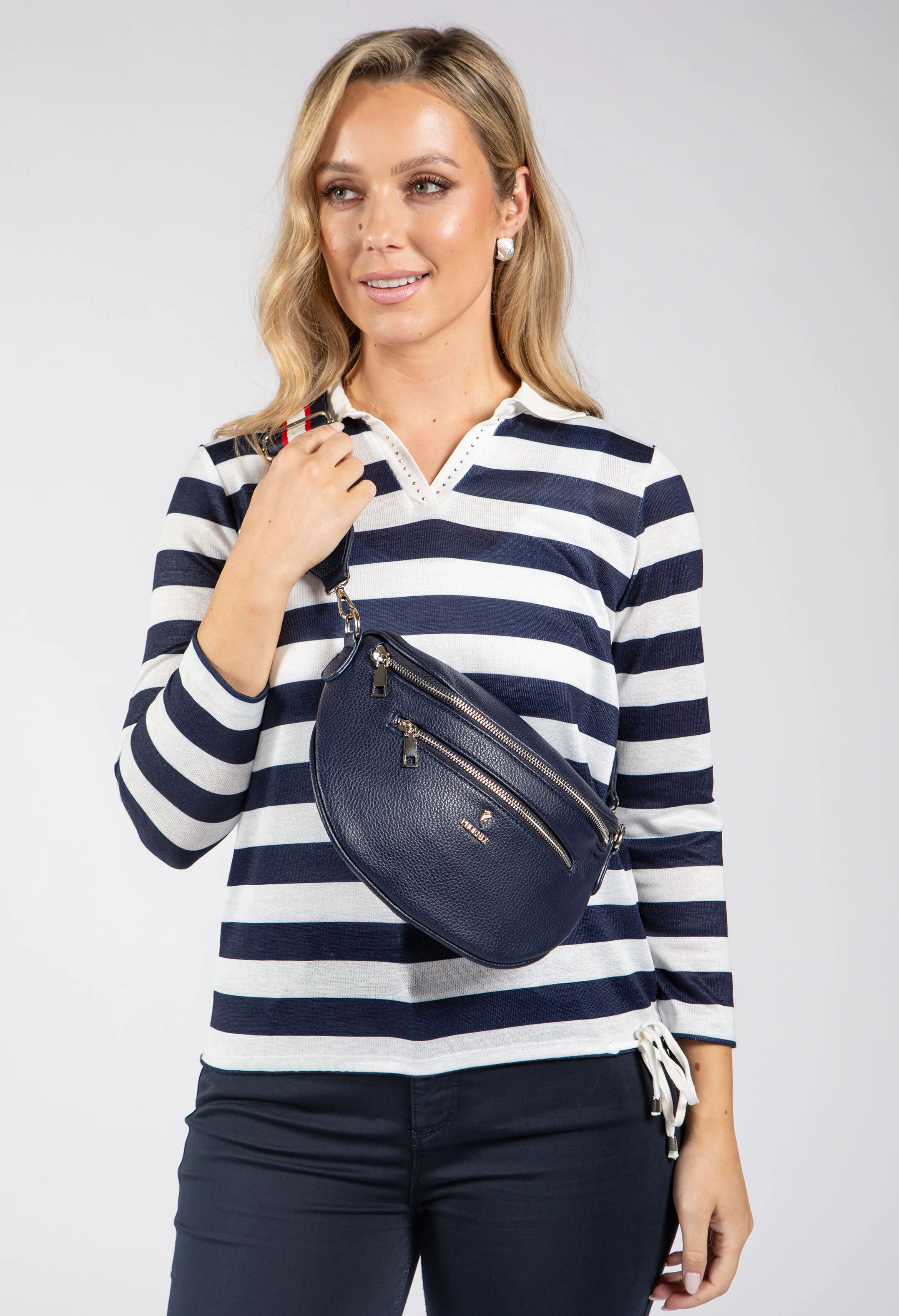 Striped Crossbody Bag - Image 6
