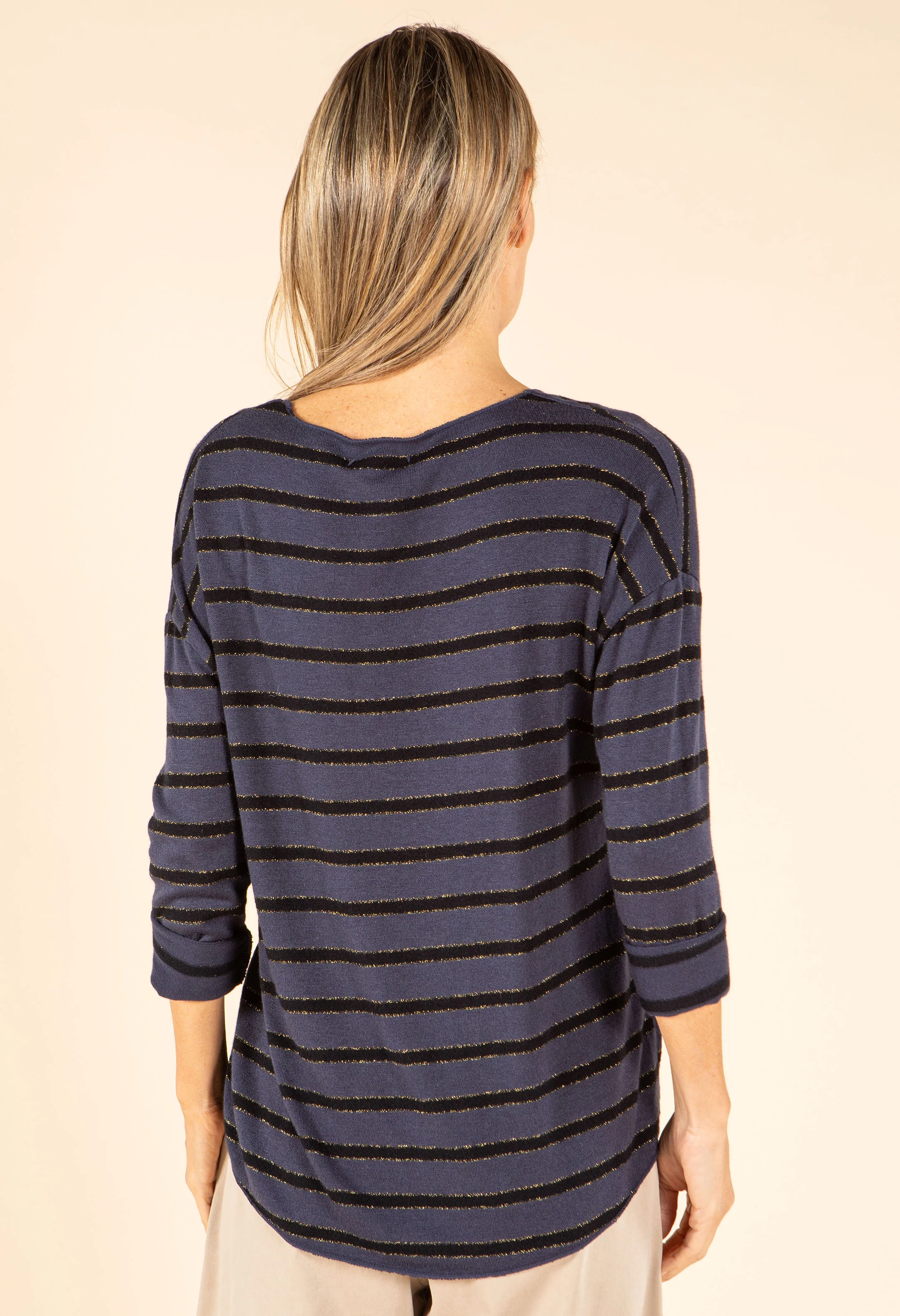 Striped Fine Knit Top - Image 13