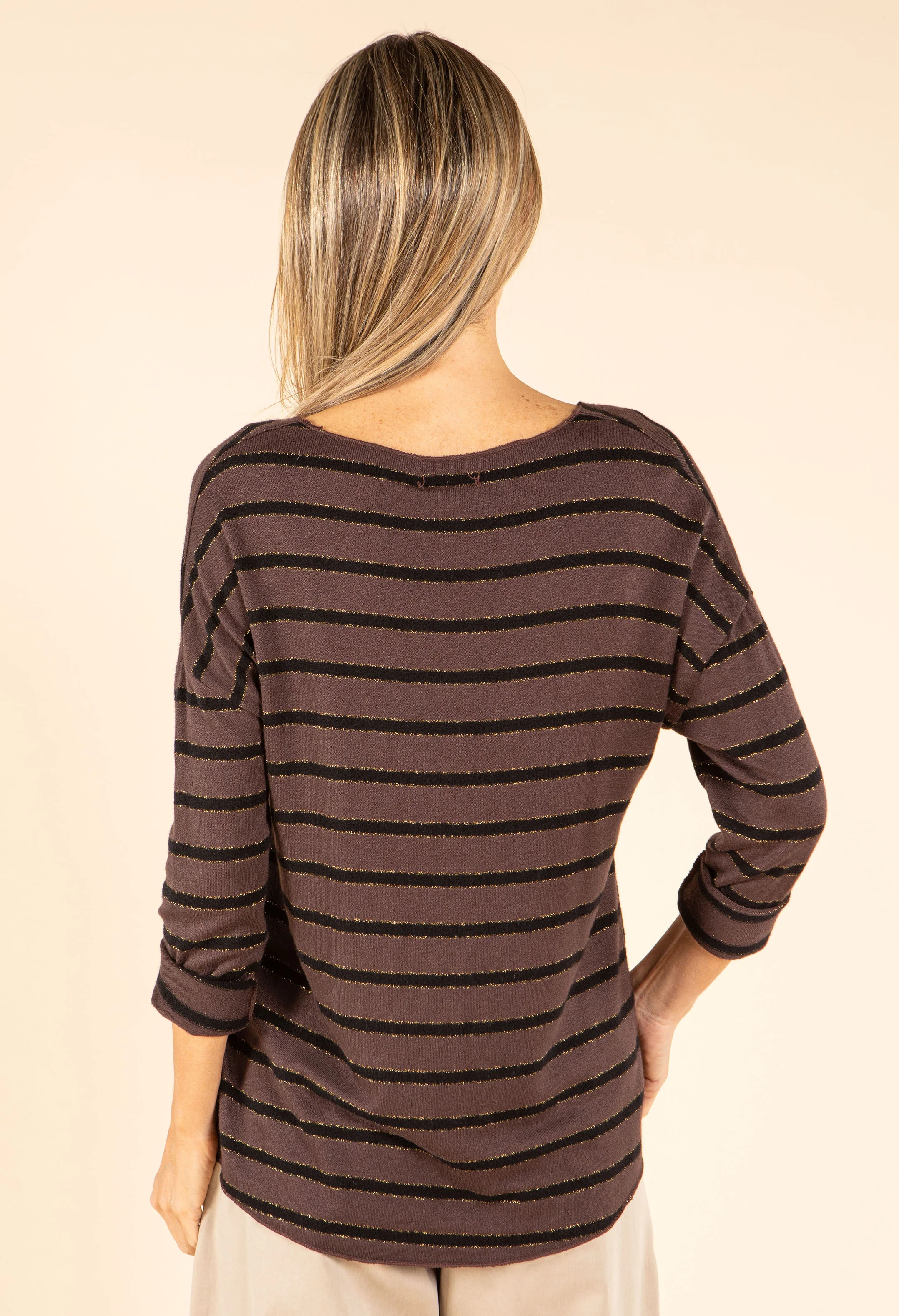 Striped Fine Knit Top - Image 17