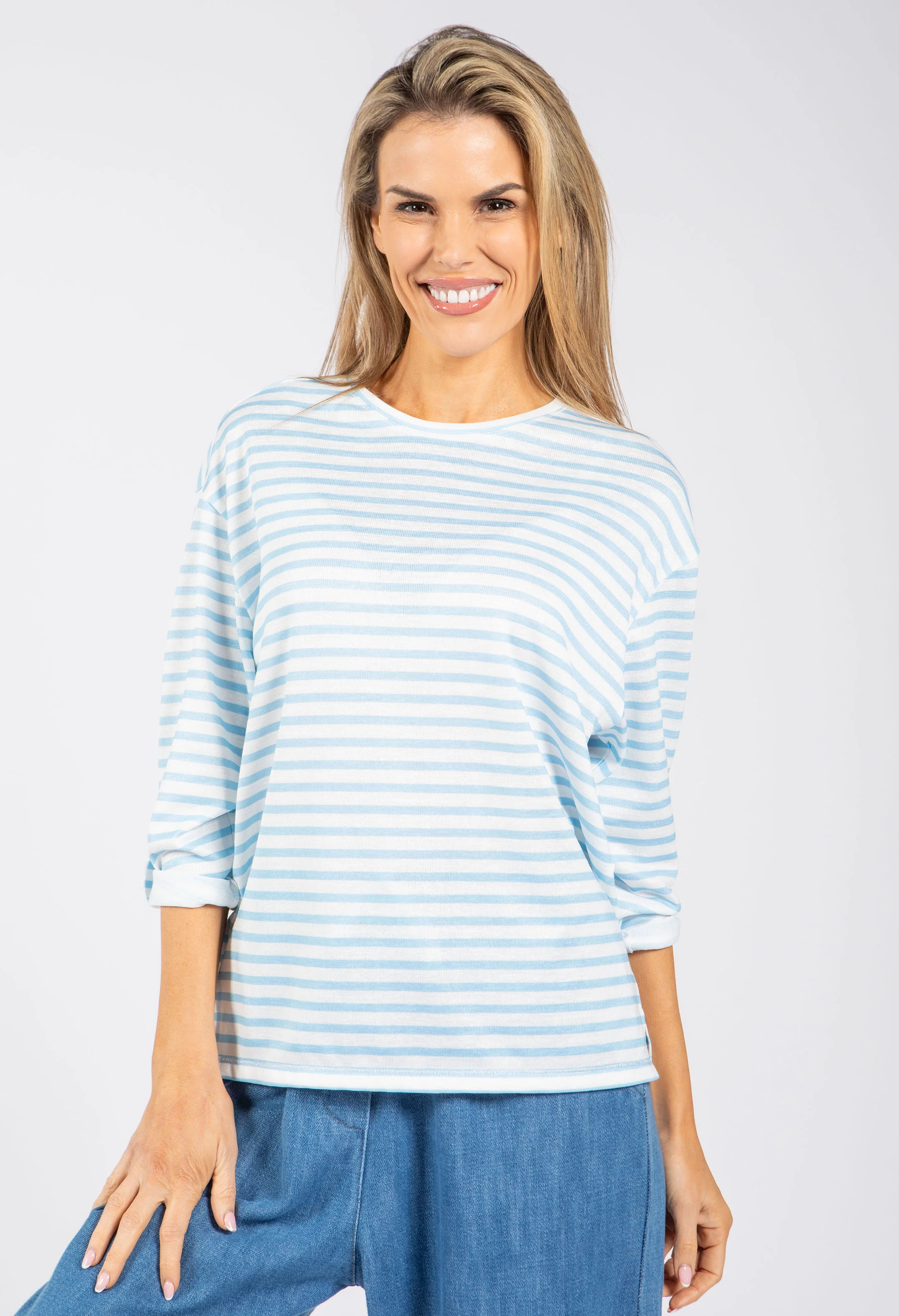 Striped Fine Knit Top - Image 9