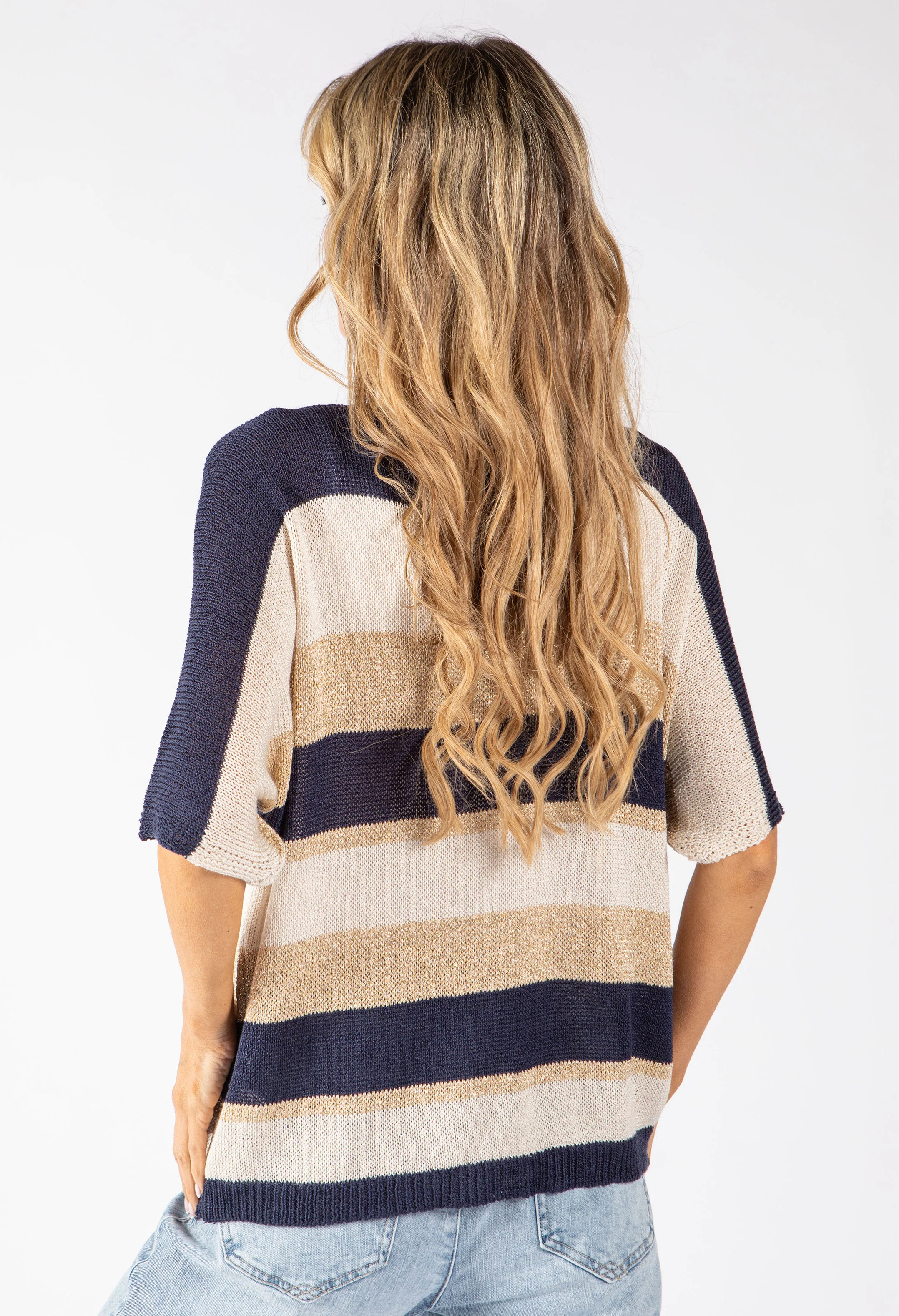 Striped Lurex Knit Jumper - Image 18