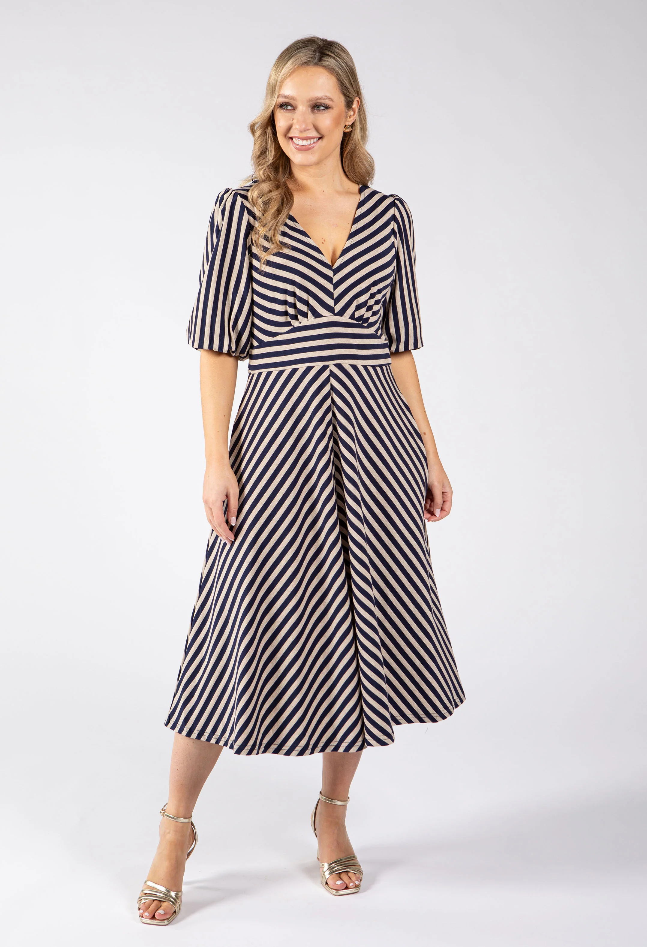 Striped Midi Dress - Image 3
