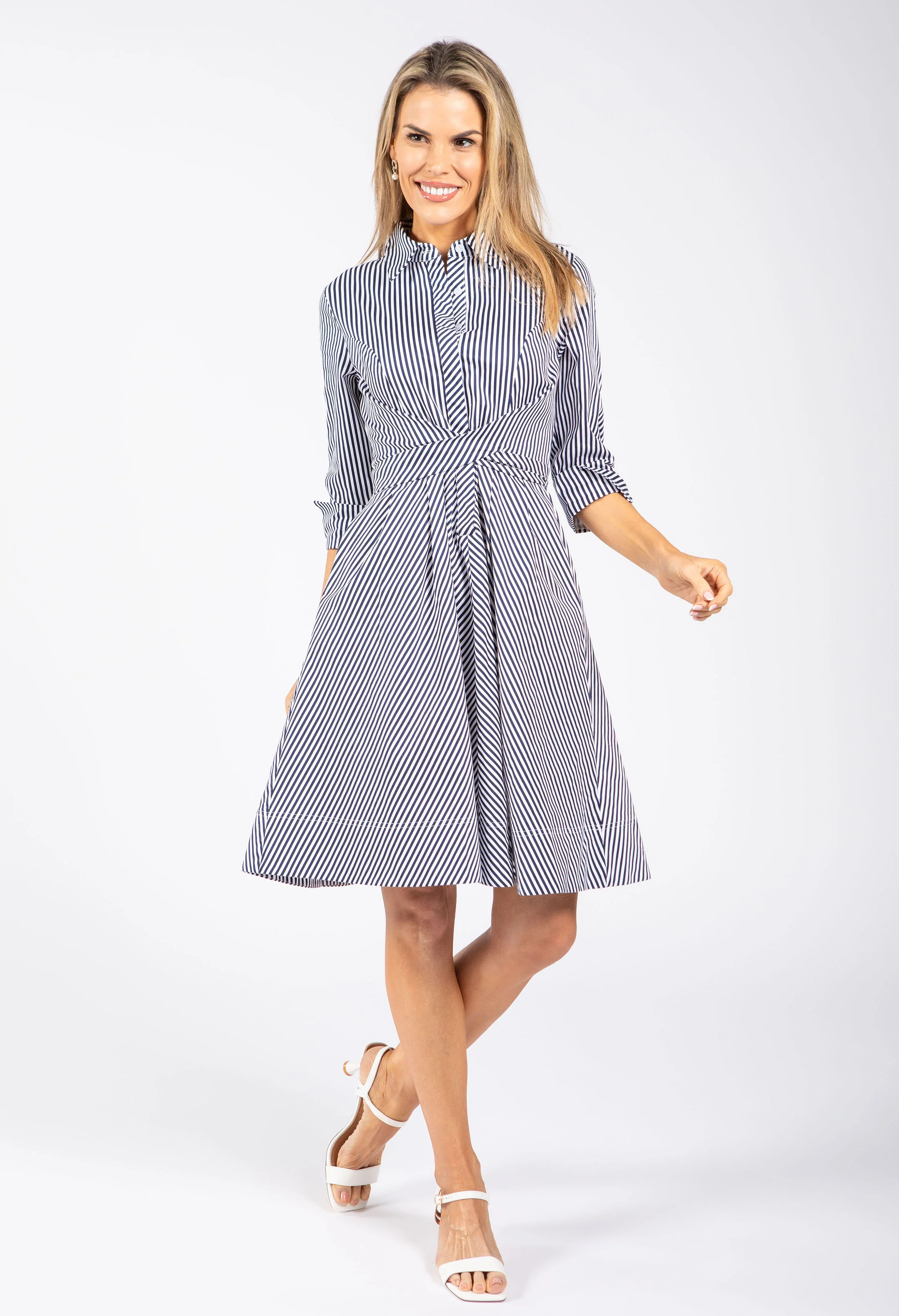 Striped Shirt Dress - Image 3