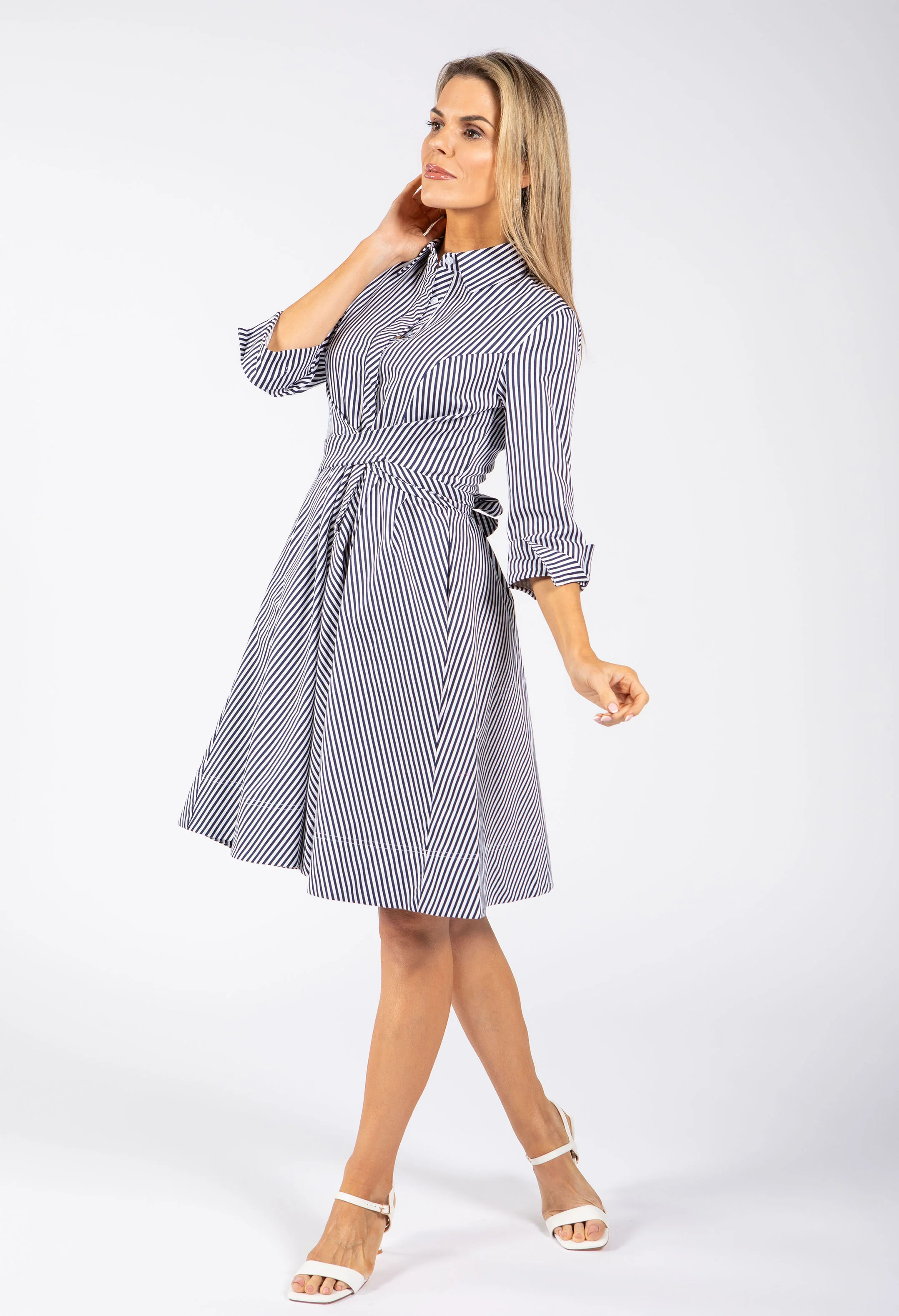 Striped Shirt Dress - Image 5