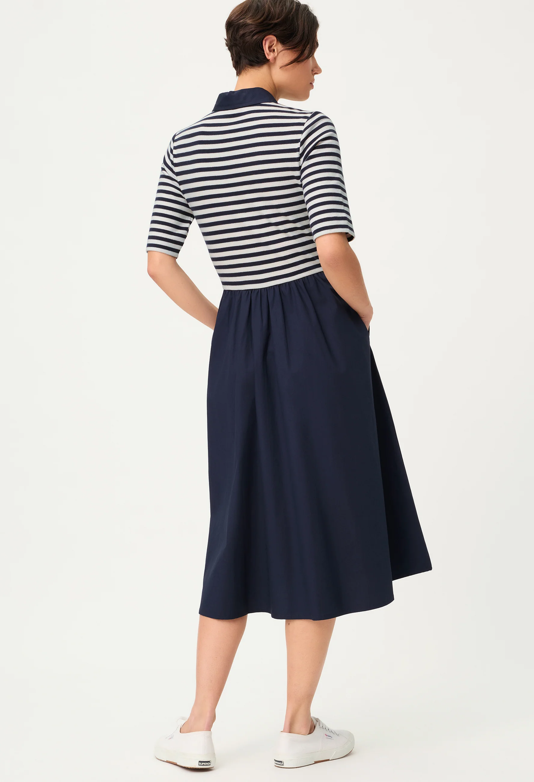 Striped Shirt Midi Dress - Image 2
