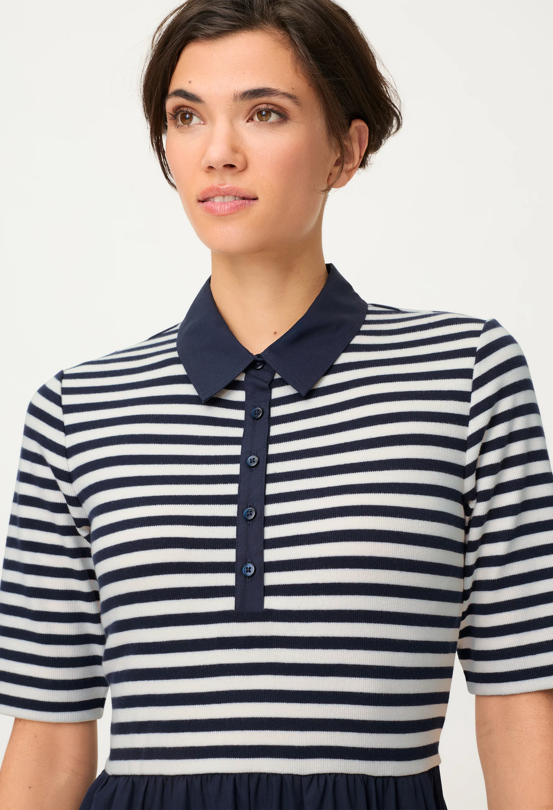 Striped Shirt Midi Dress - Image 3