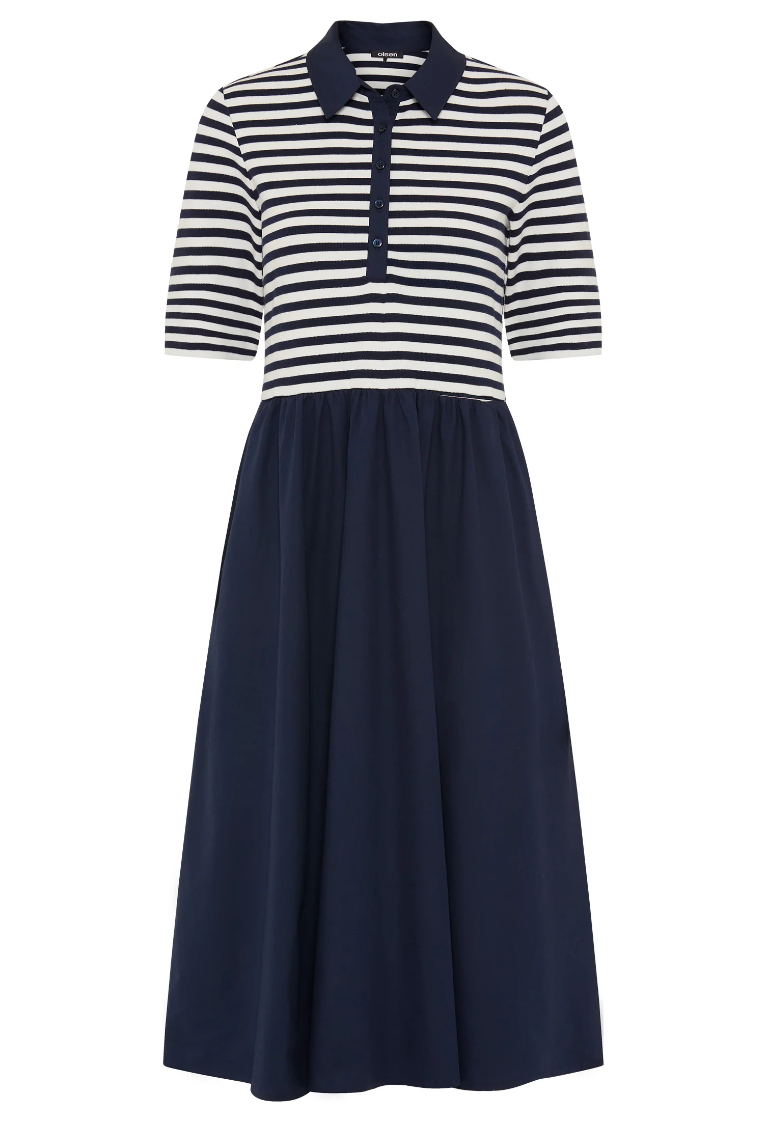 Striped Shirt Midi Dress - Image 4