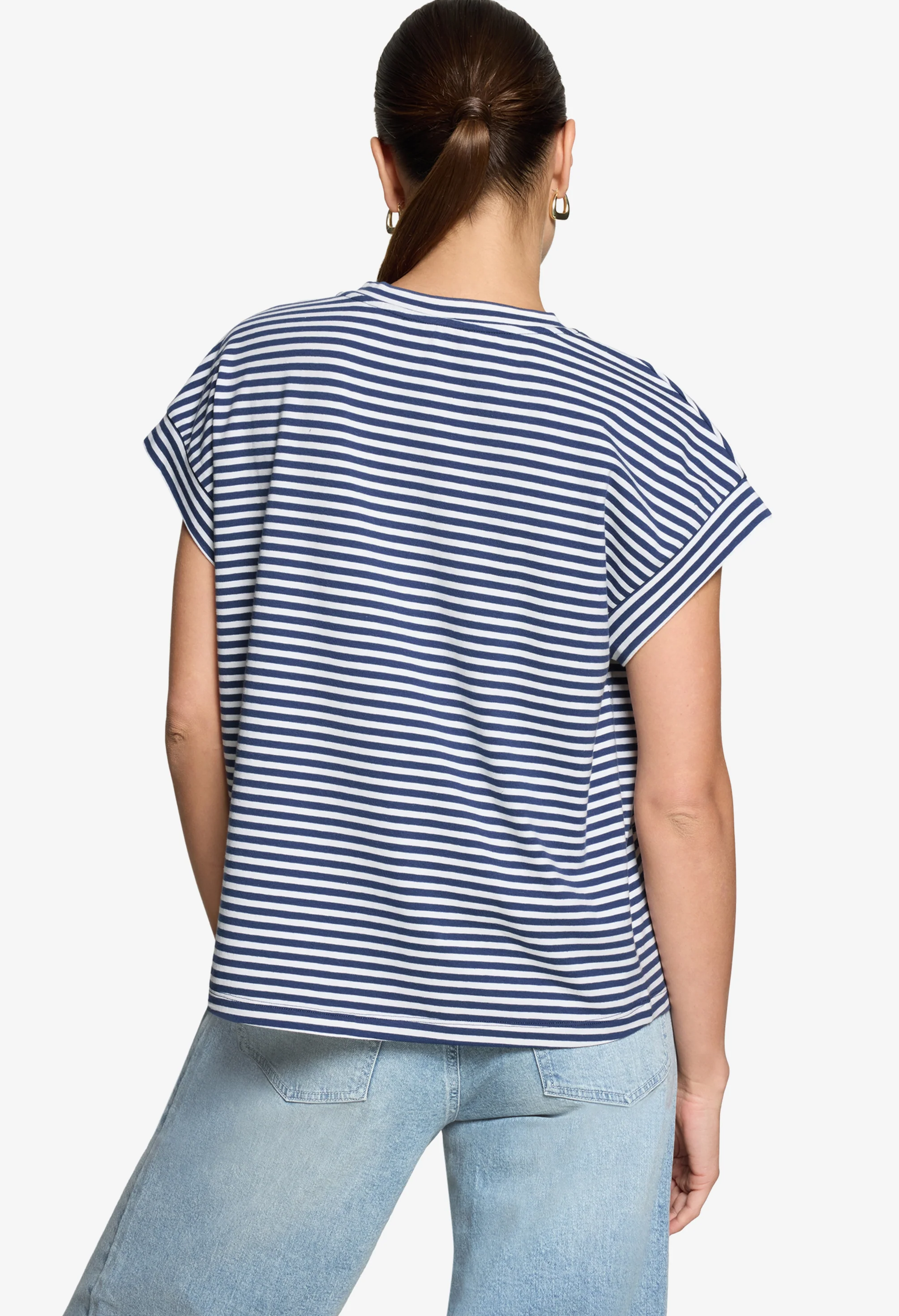 Striped V-Neck T-Shirt - Image 2