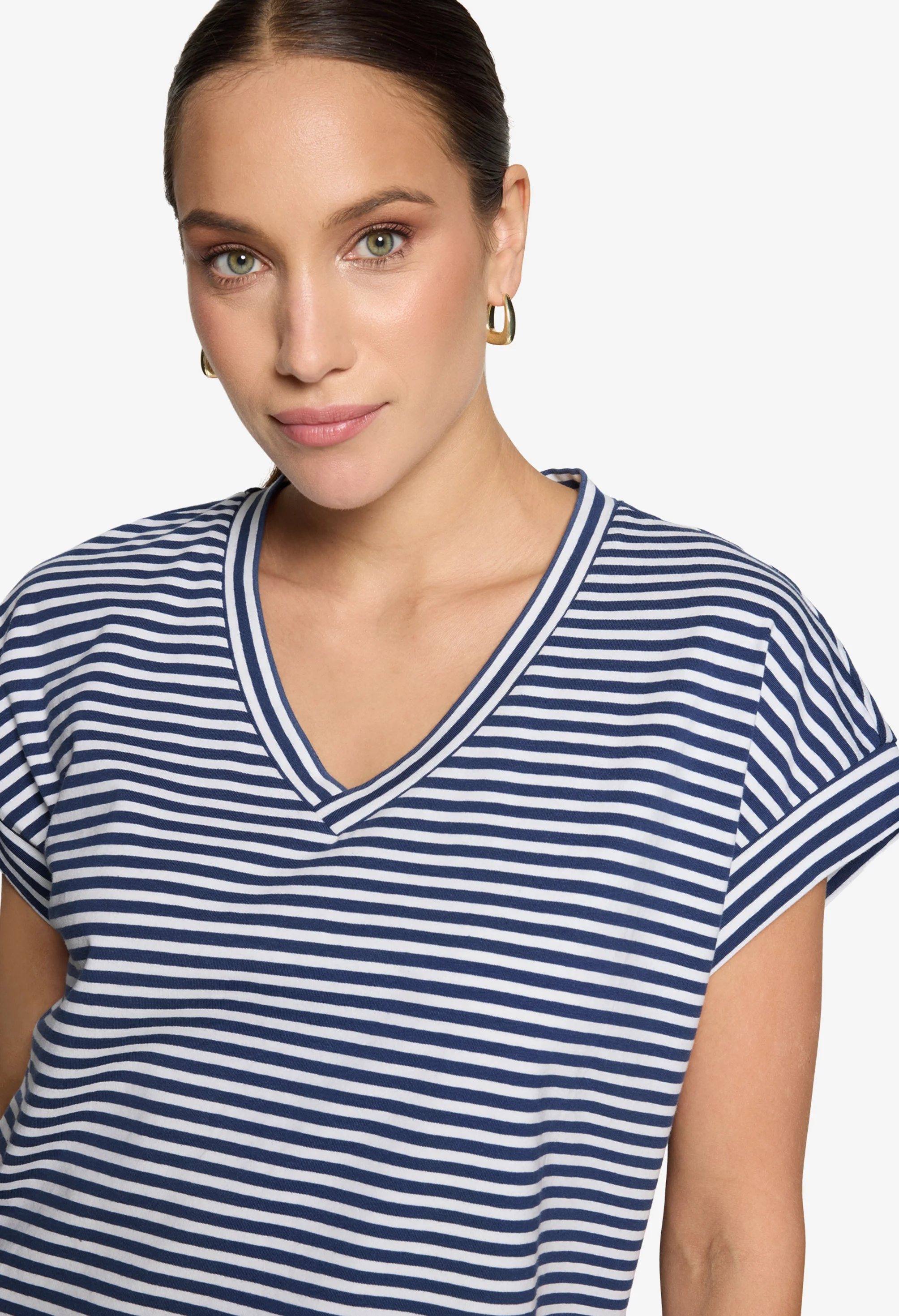 Striped V-Neck T-Shirt - Image 3
