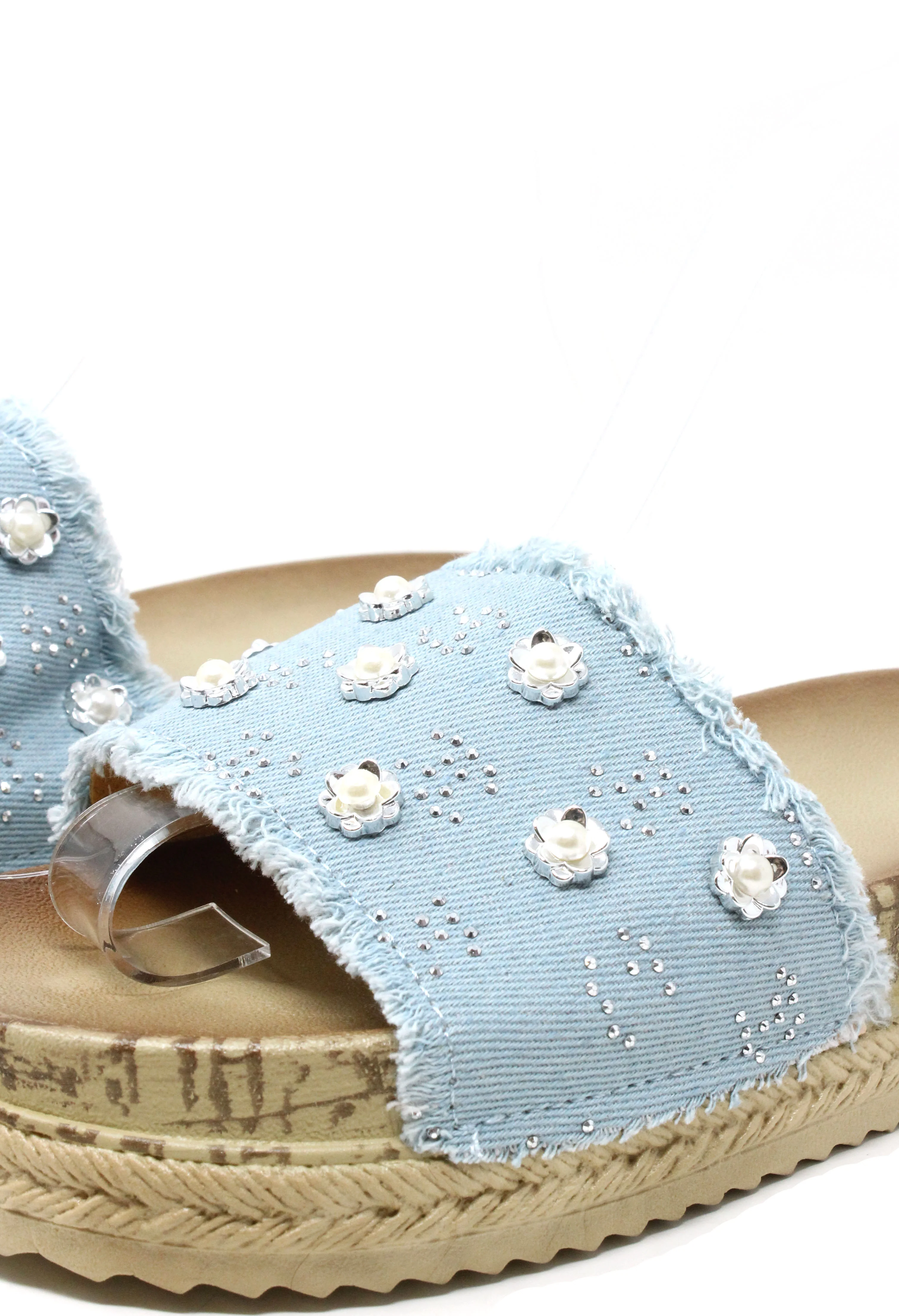 Studded Denim Slide - Image 14