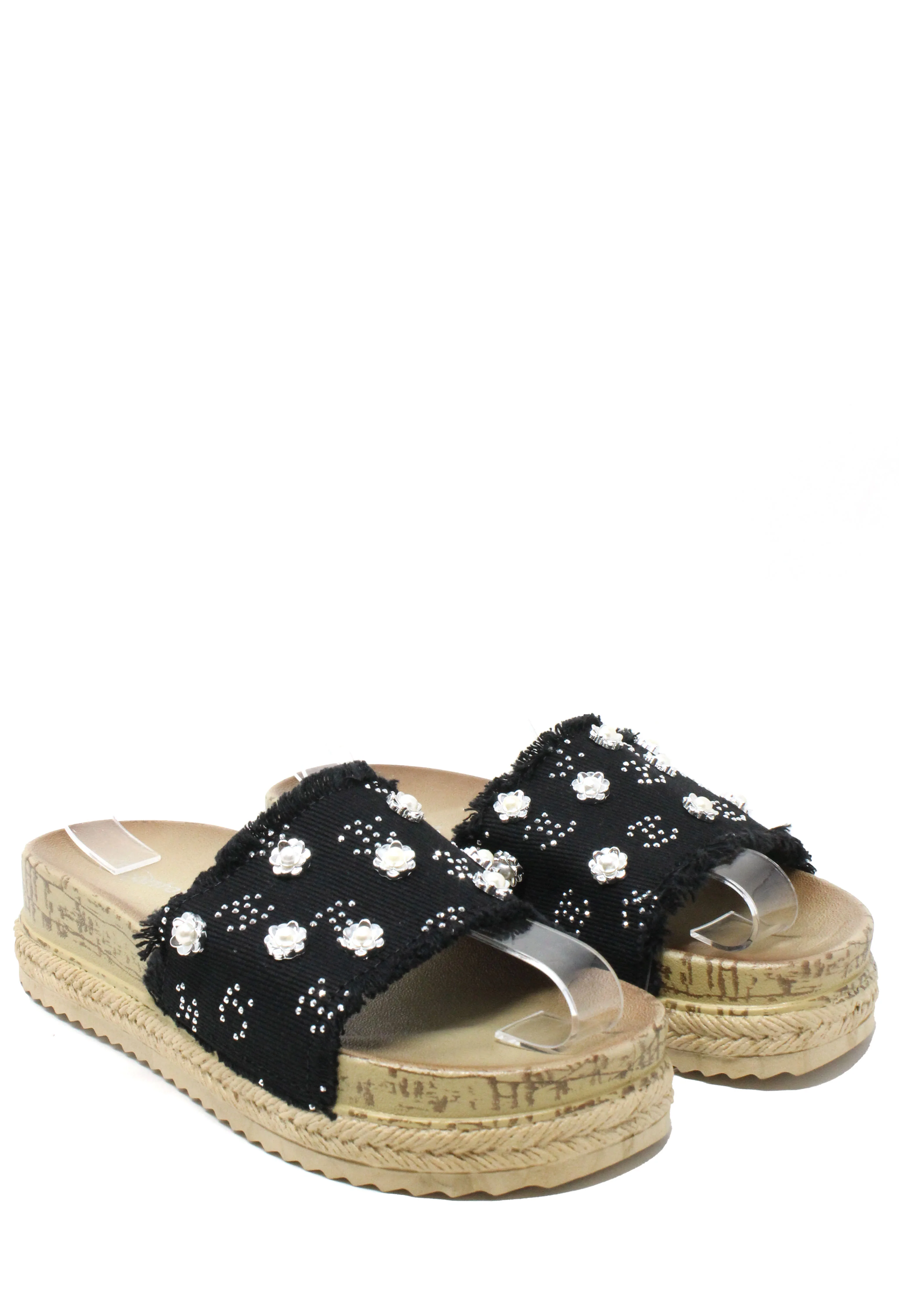 Studded Denim Slide - Image 2