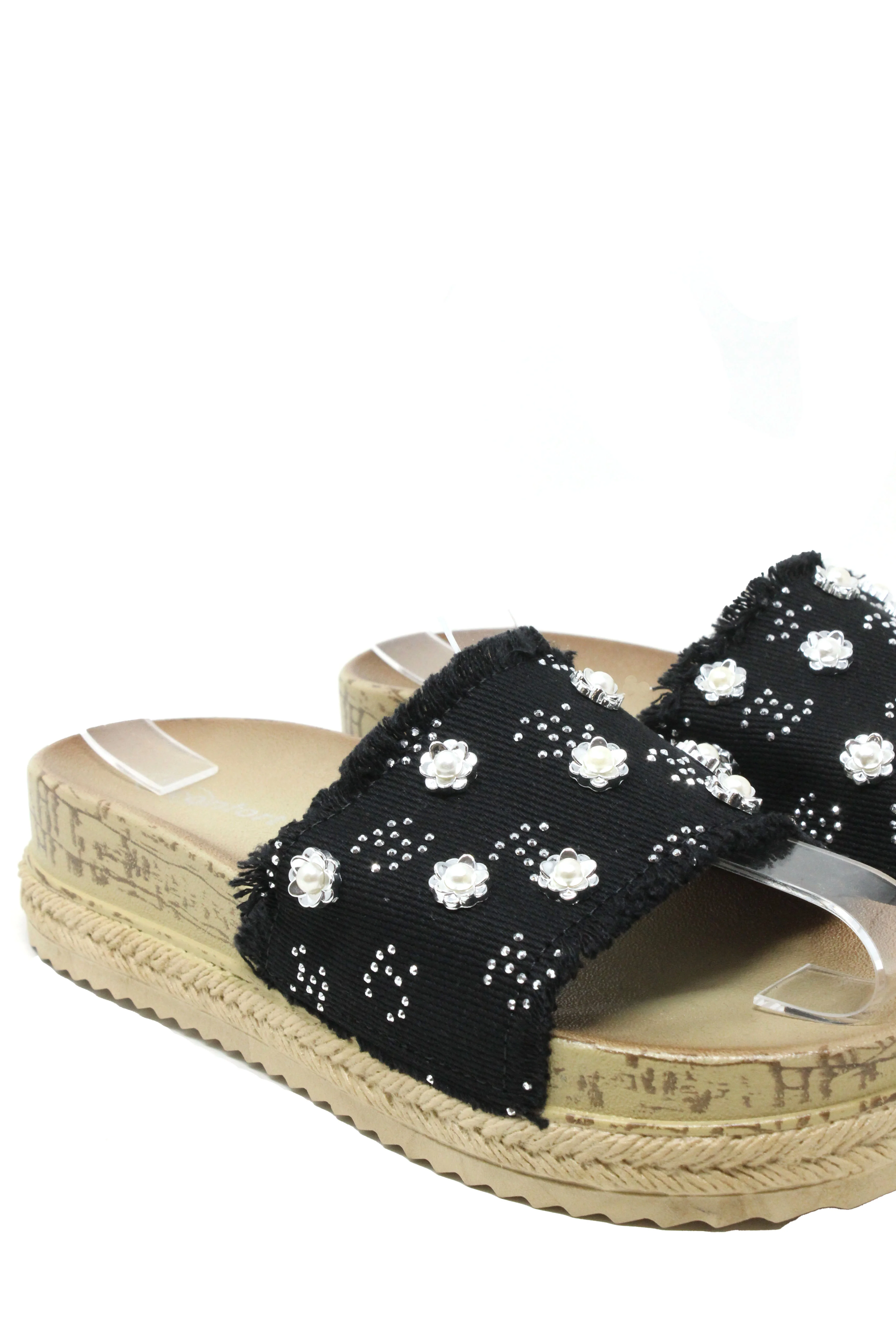 Studded Denim Slide - Image 5