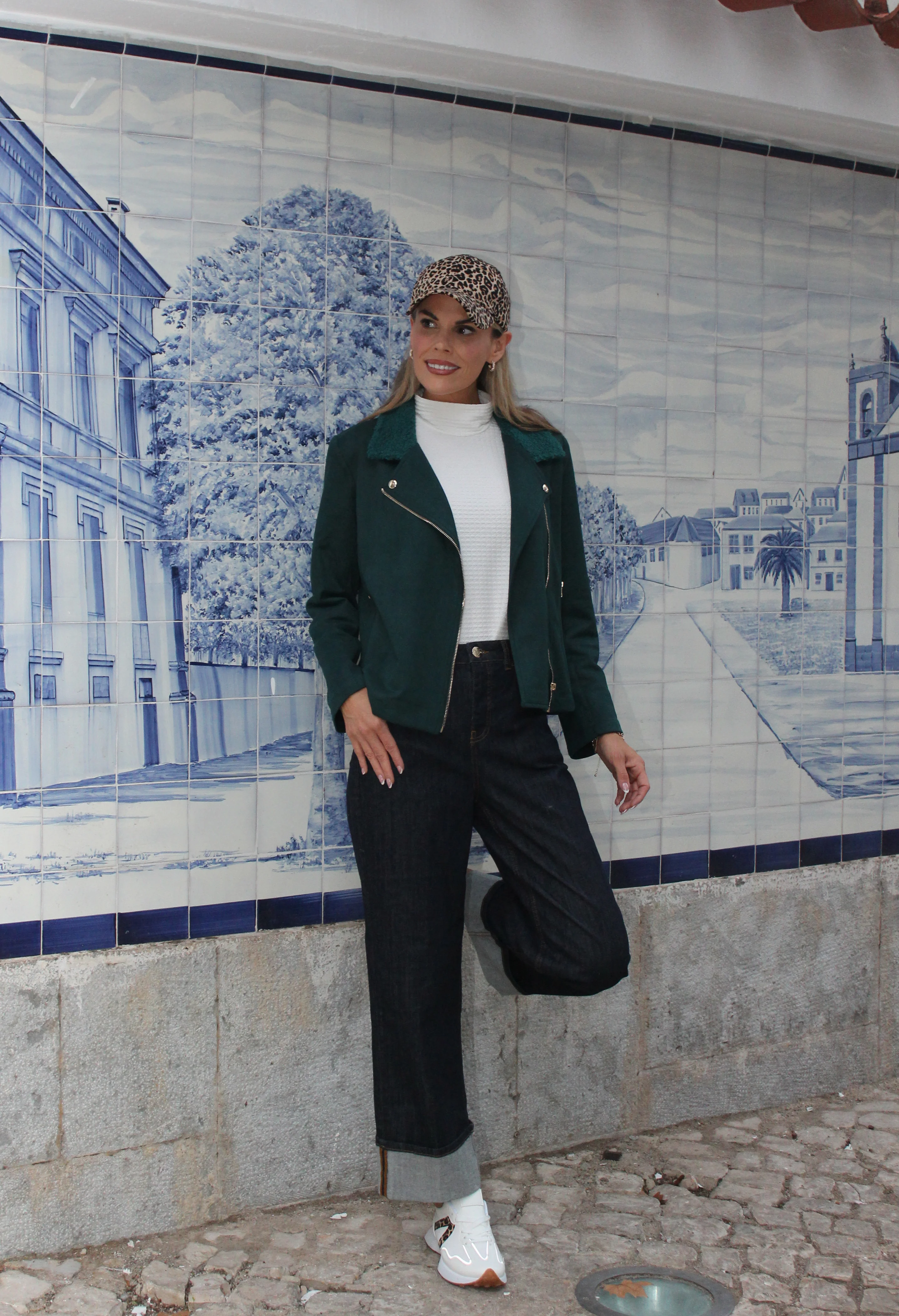 Suedette Sherpa Collar Biker Jacket - Image 15