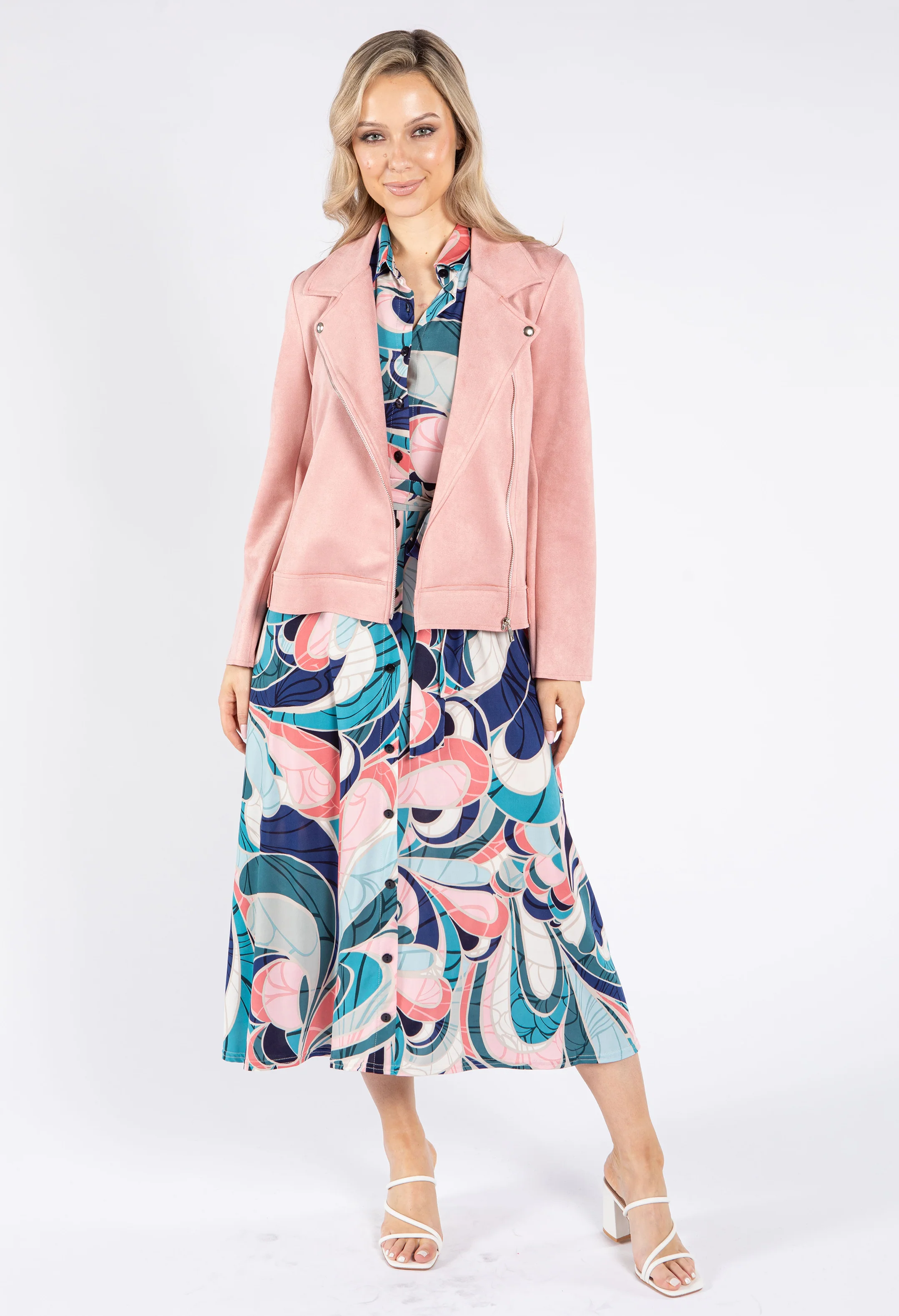 Swirl Print Tie Waist Dress - Image 3