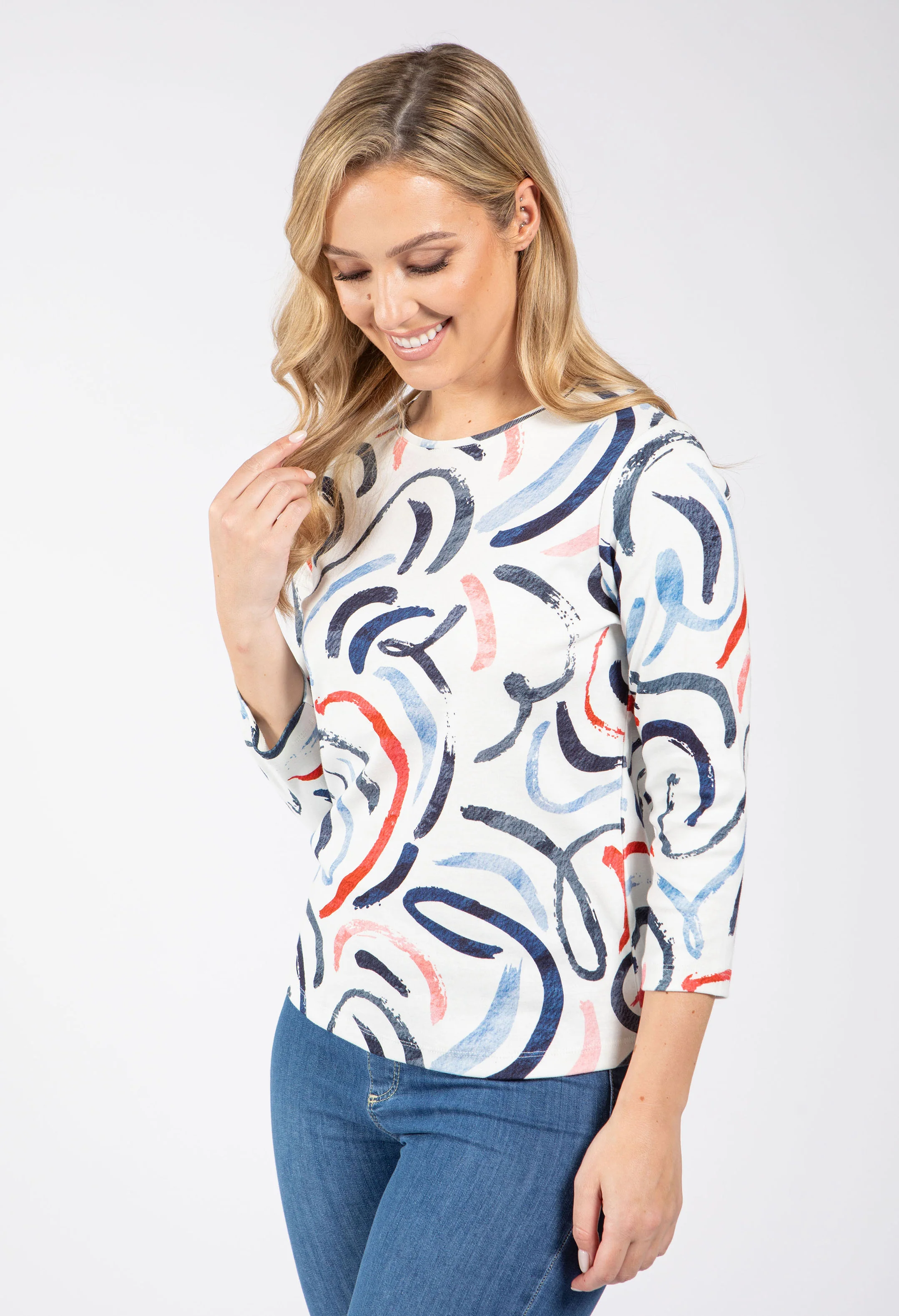 Swirl Printed Top - Image 2