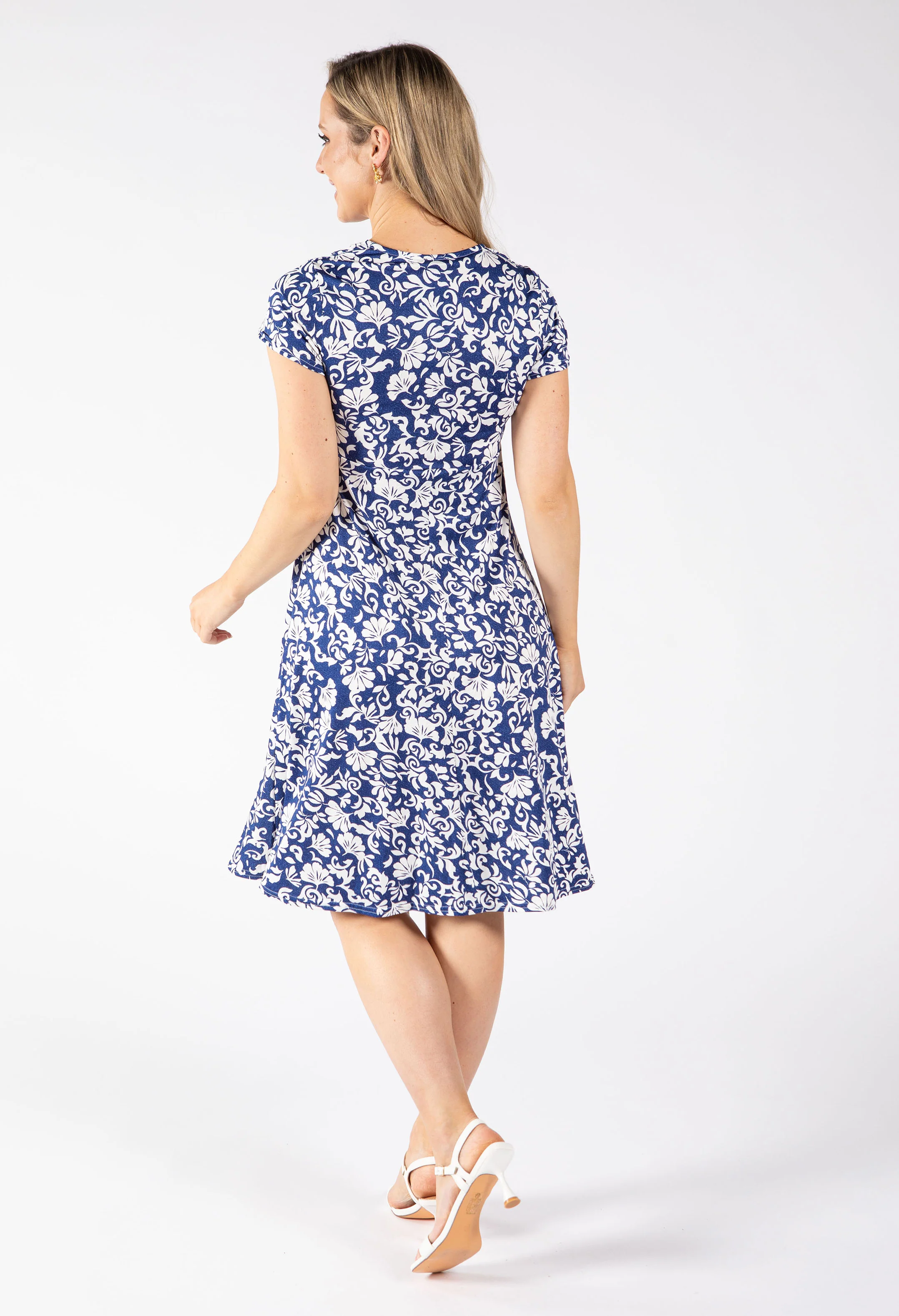 Tempo Floral Print V-Neck Dress - Image 5