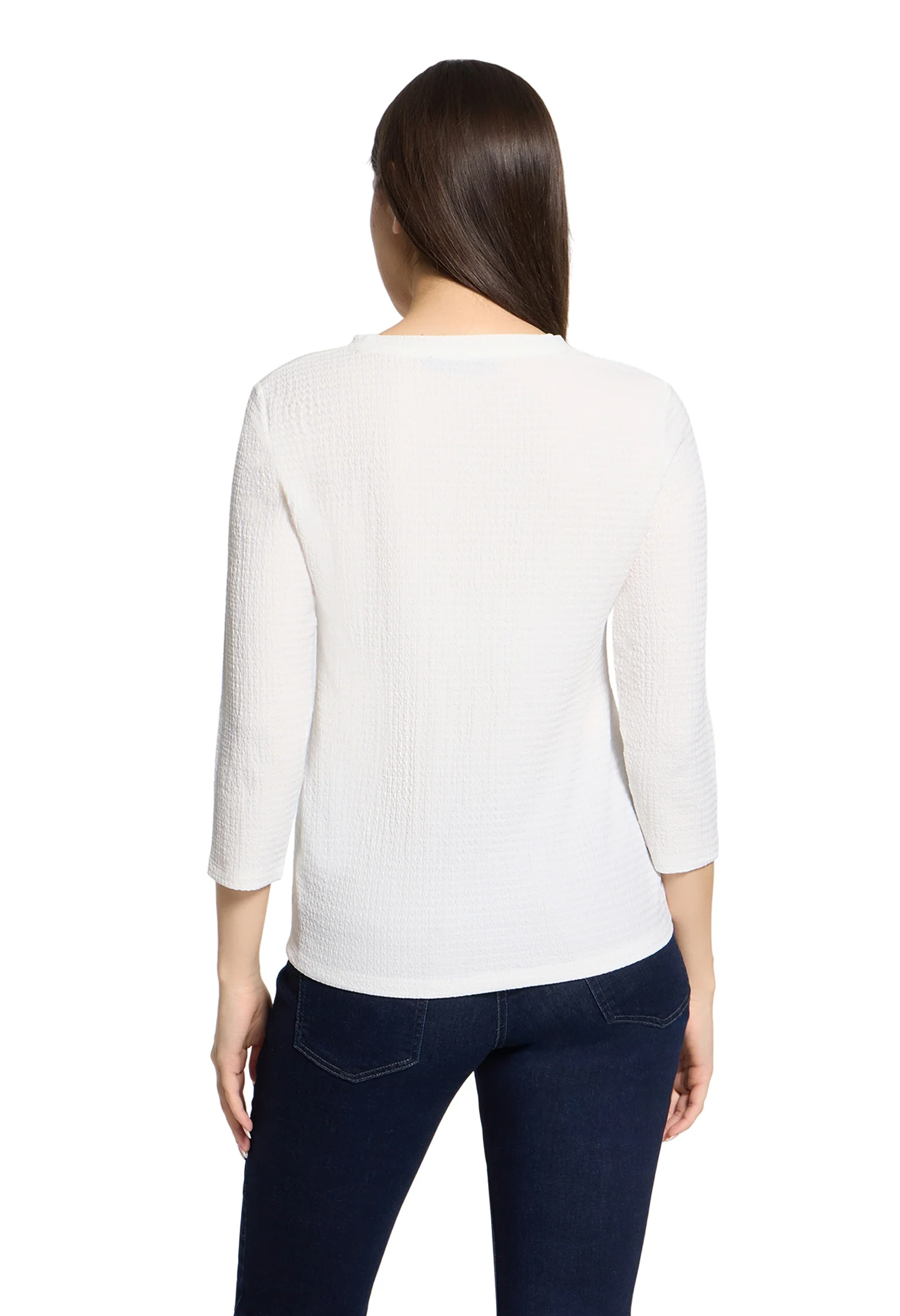 Textured 3/4 Sleeve Top - Image 2