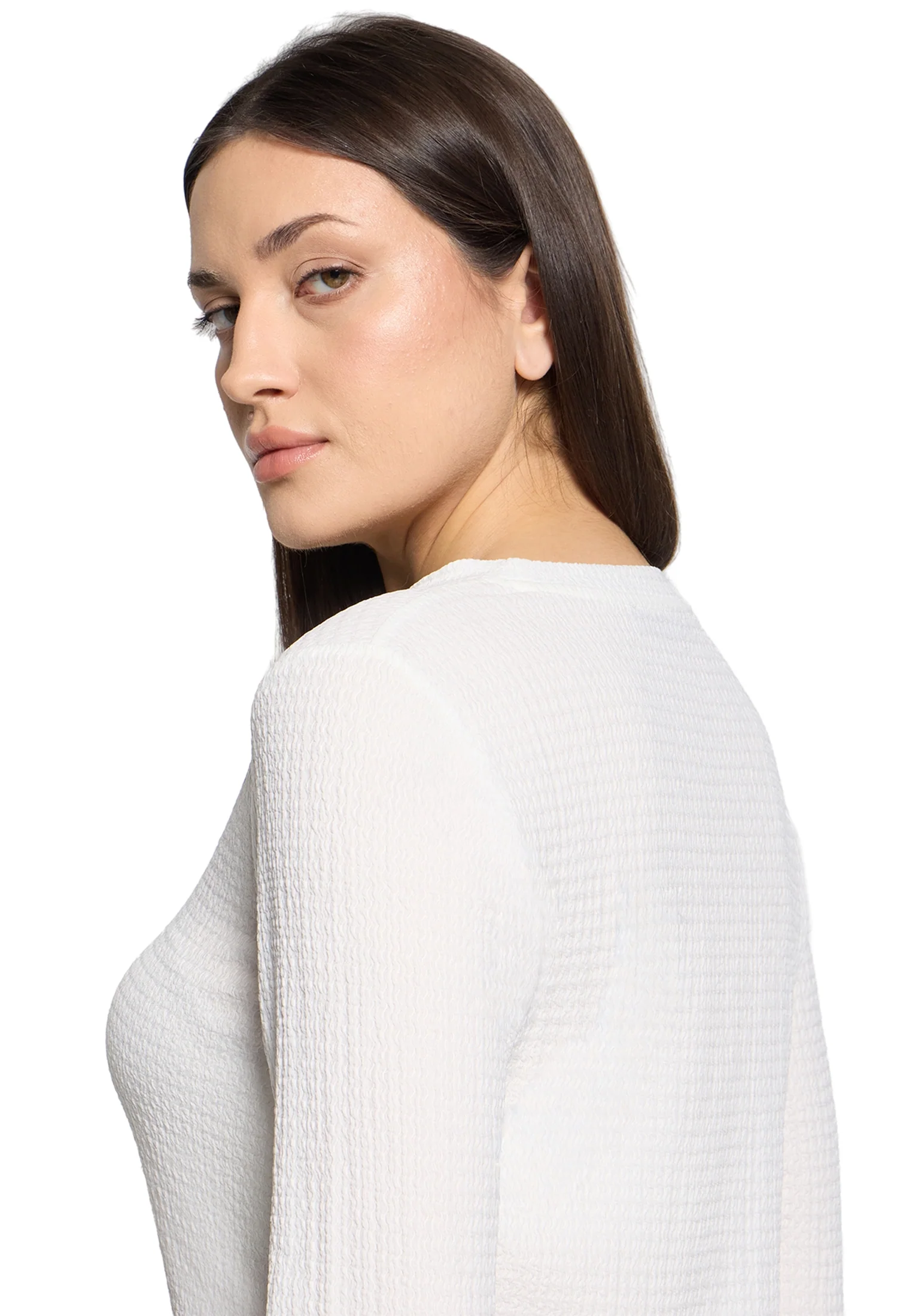 Textured 3/4 Sleeve Top - Image 3
