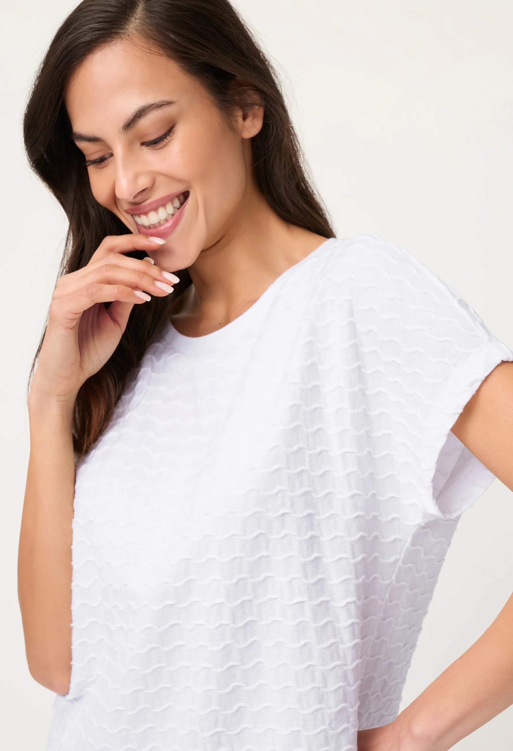 Textured Short Sleeve Top - Image 2