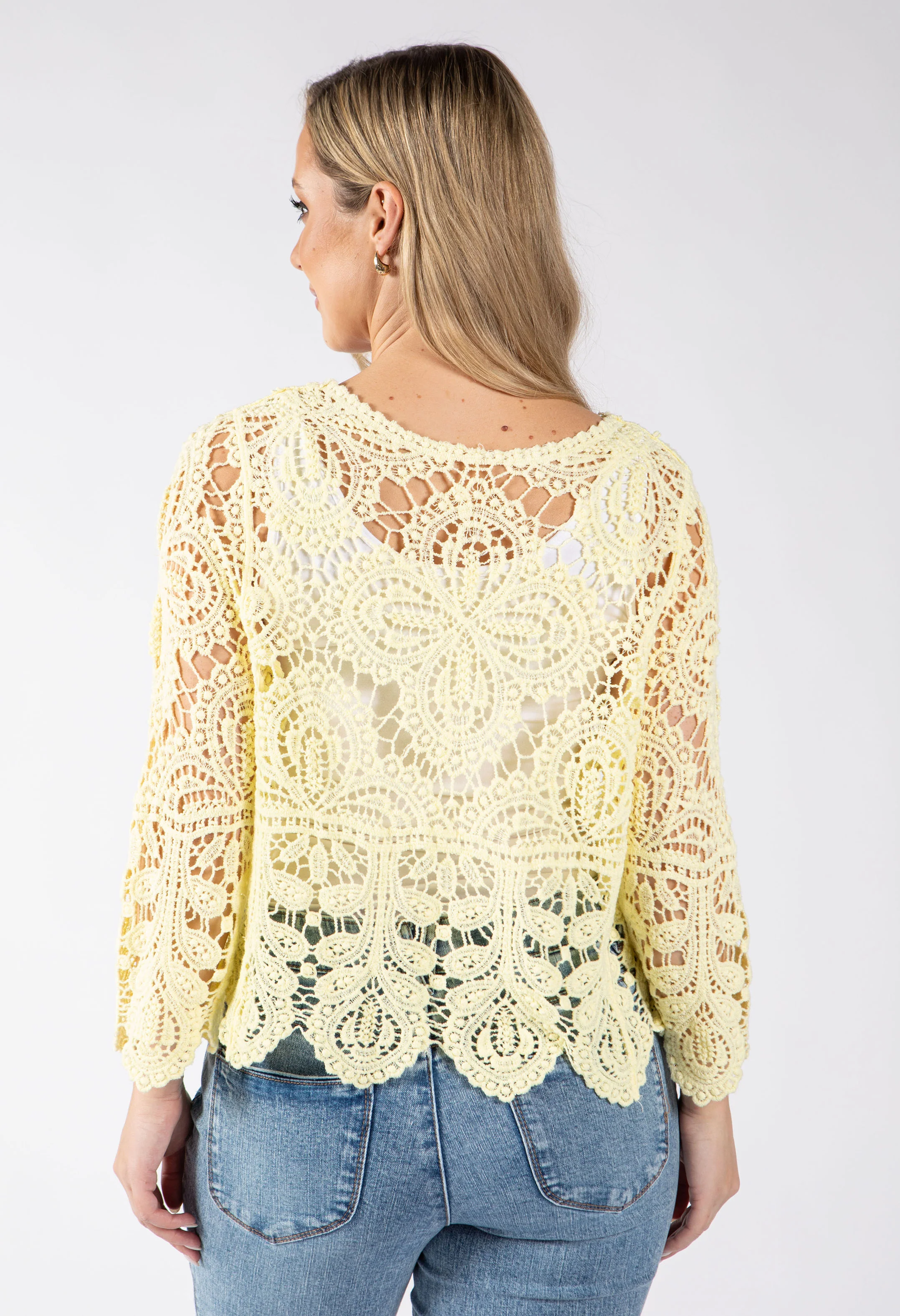 Tie Front Crochet Cardigan - Image 21