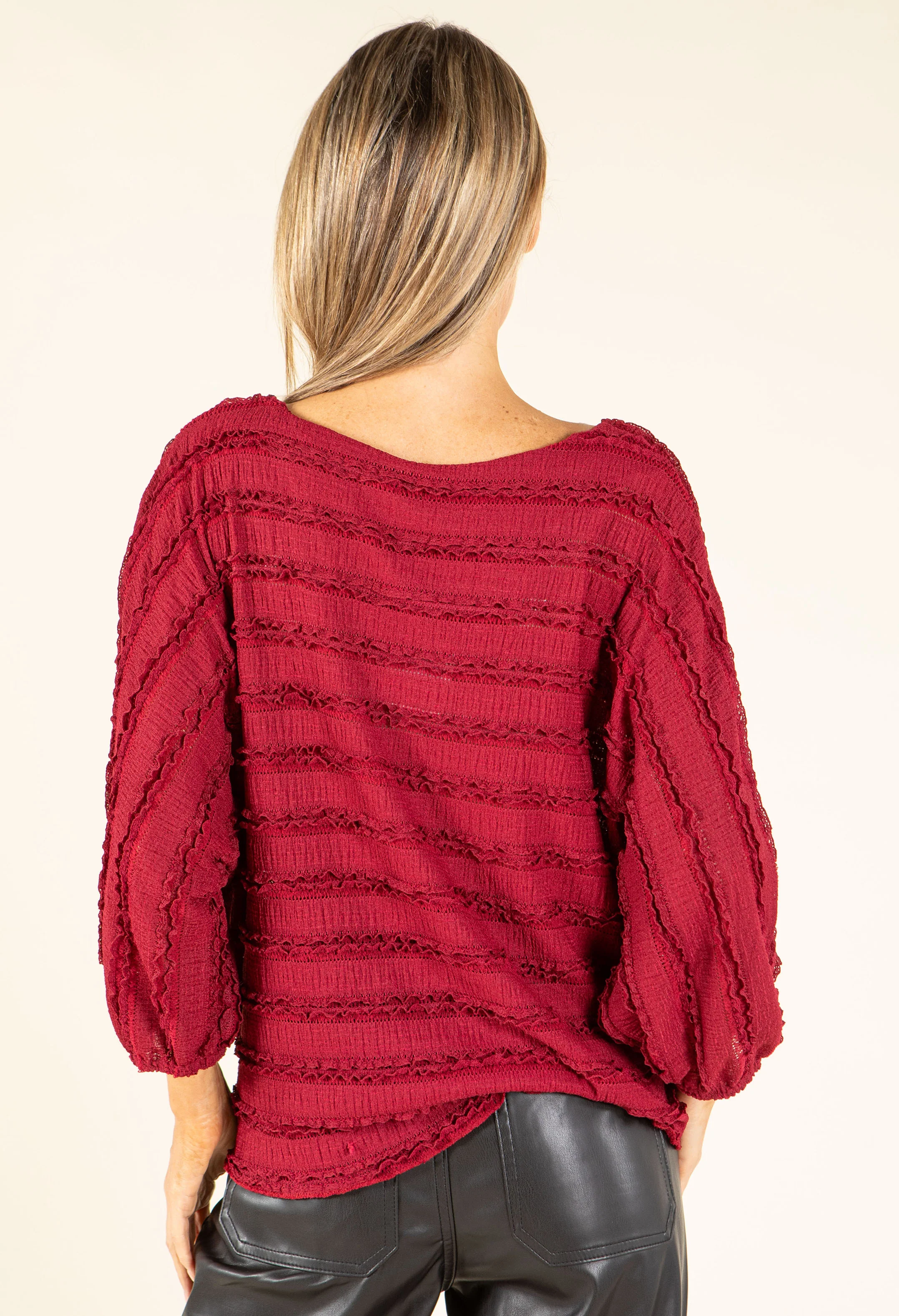 Tie Front Ruffled Blouse - Image 16