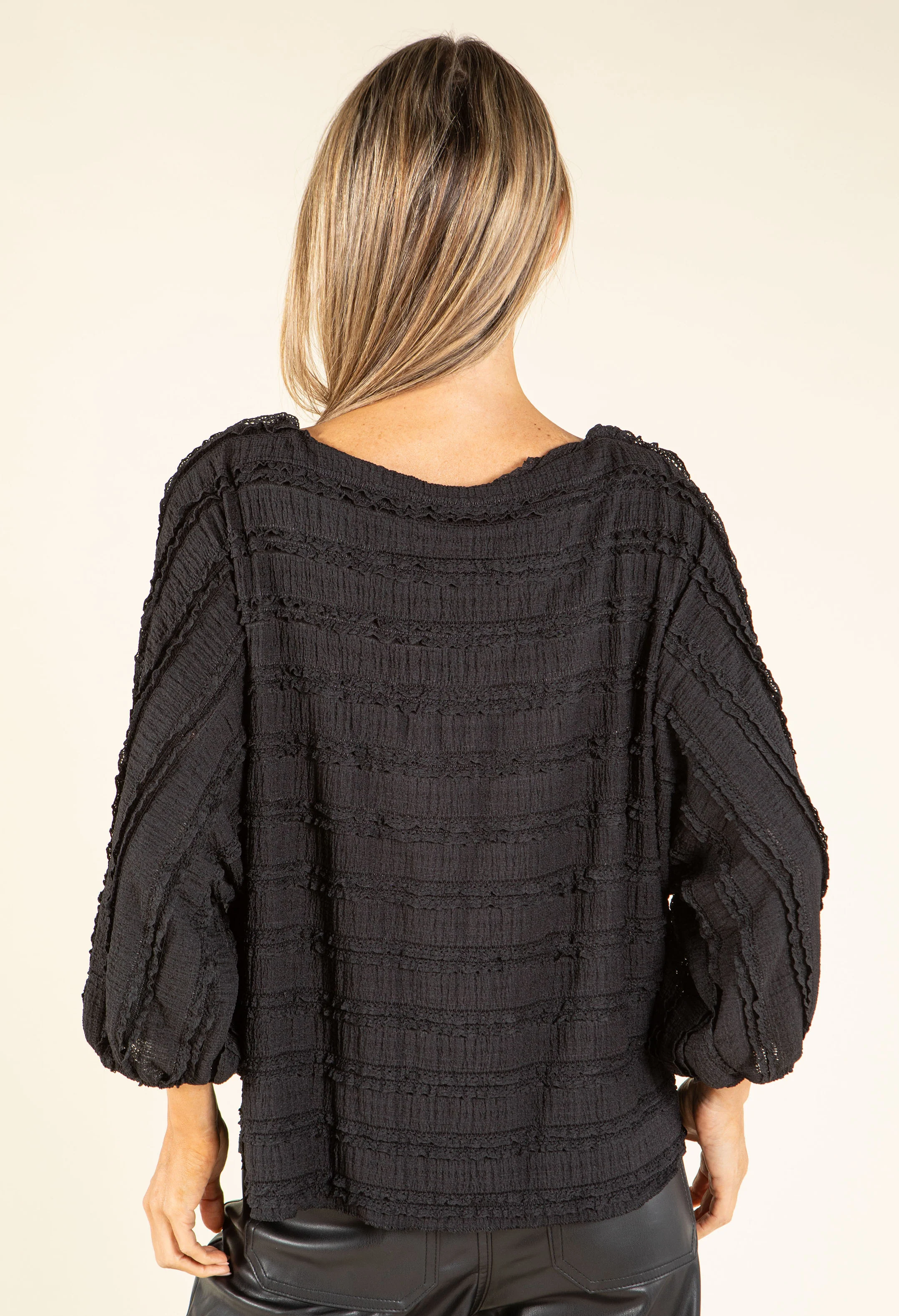 Tie Front Ruffled Blouse - Image 4