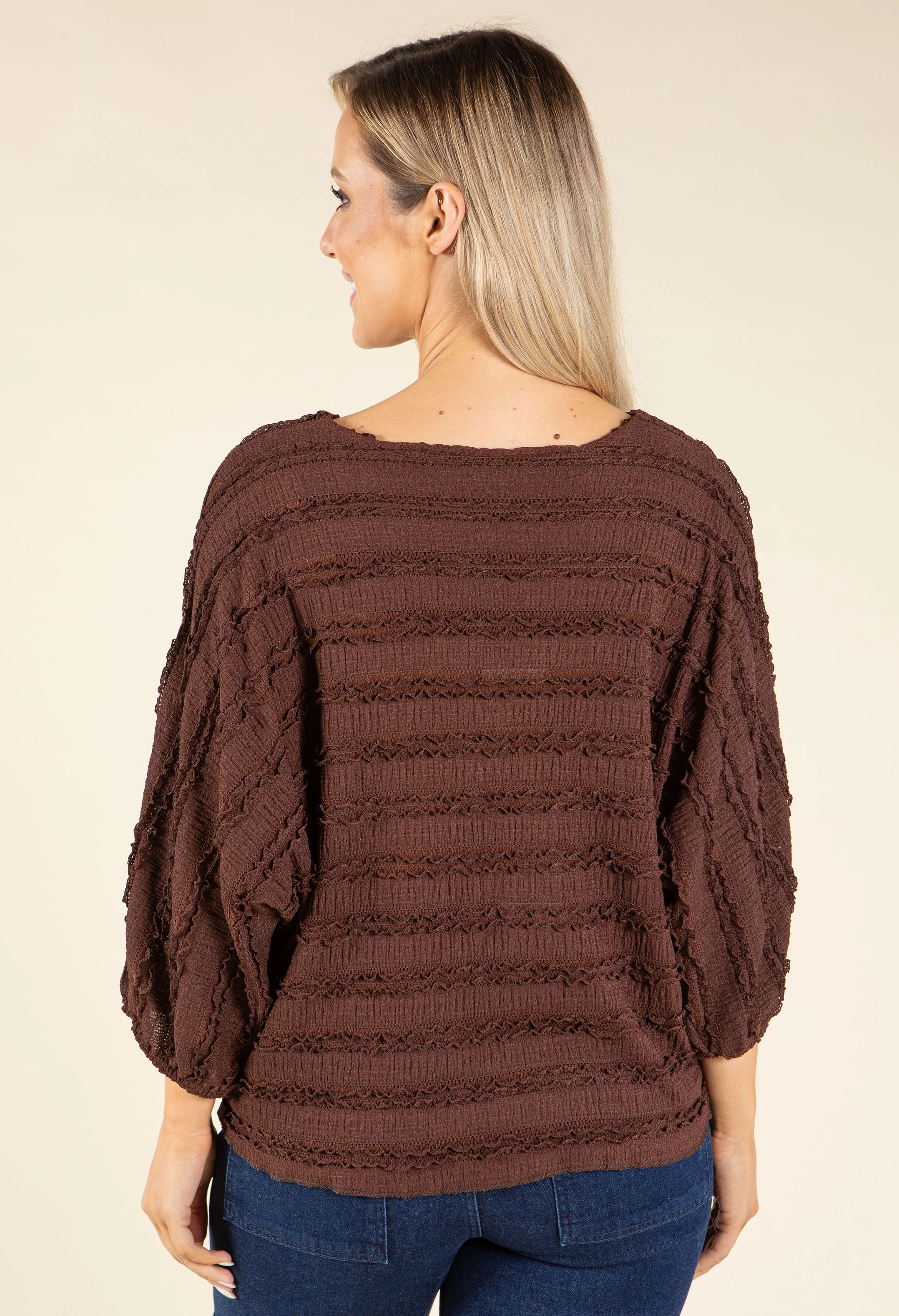 Tie Front Ruffled Blouse - Image 8