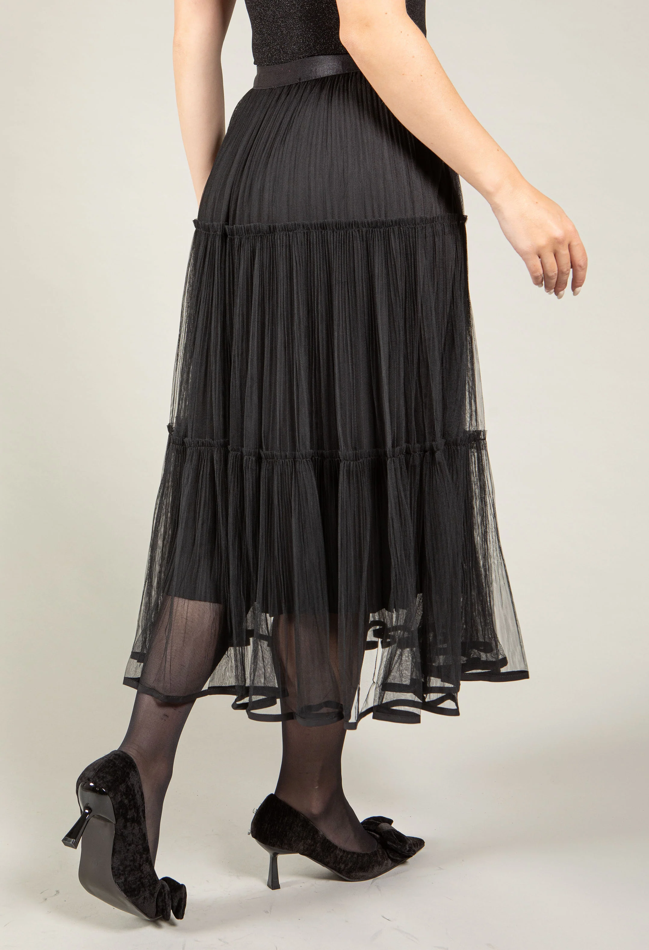 Tiered Hem Tulle Skirt - Image 5