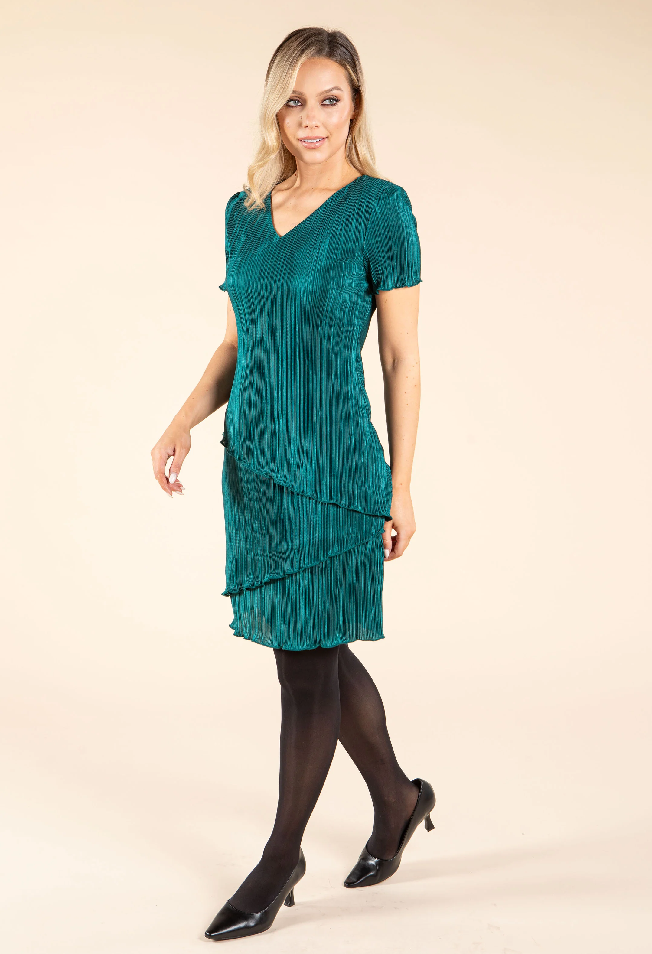 Tiered Plisse Dress - Image 3