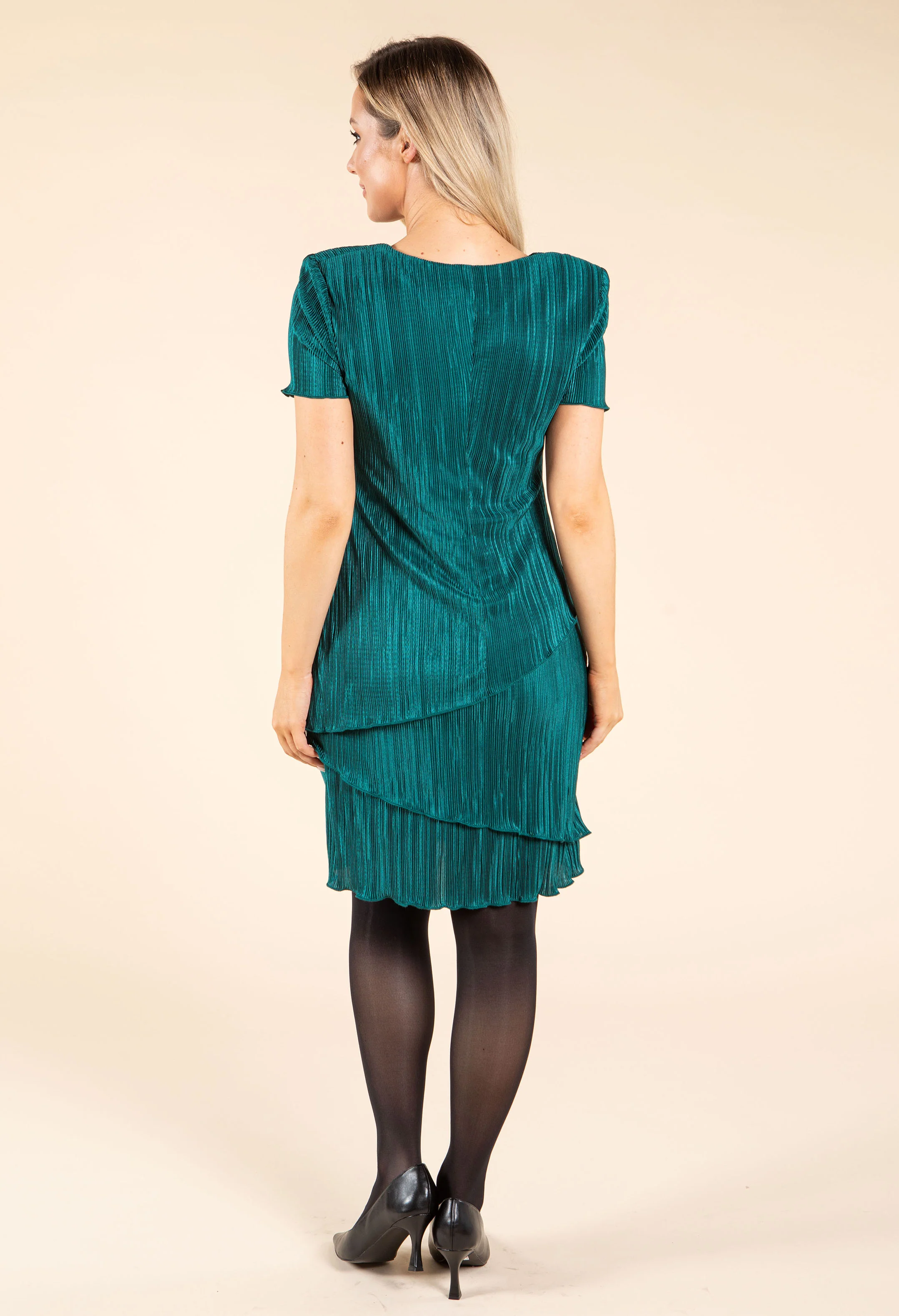Tiered Plisse Dress - Image 4