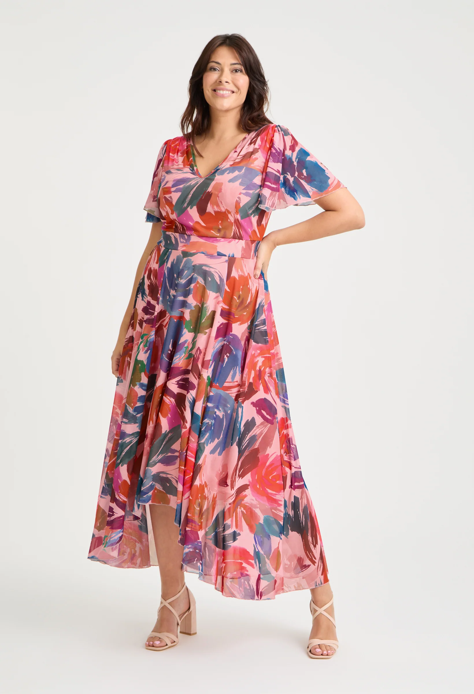 Tilly Angel Sleeve Sweetheart Curve+ Dress - Image 2