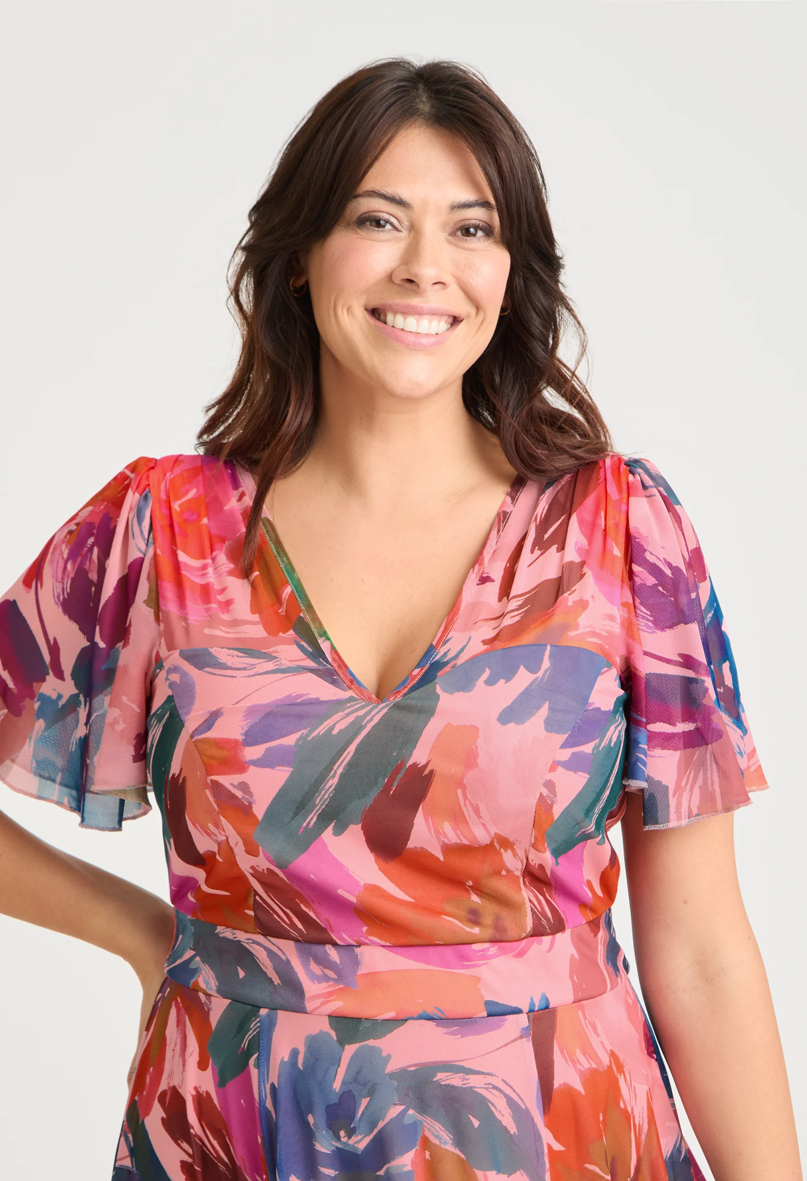 Tilly Angel Sleeve Sweetheart Curve+ Dress - Image 5