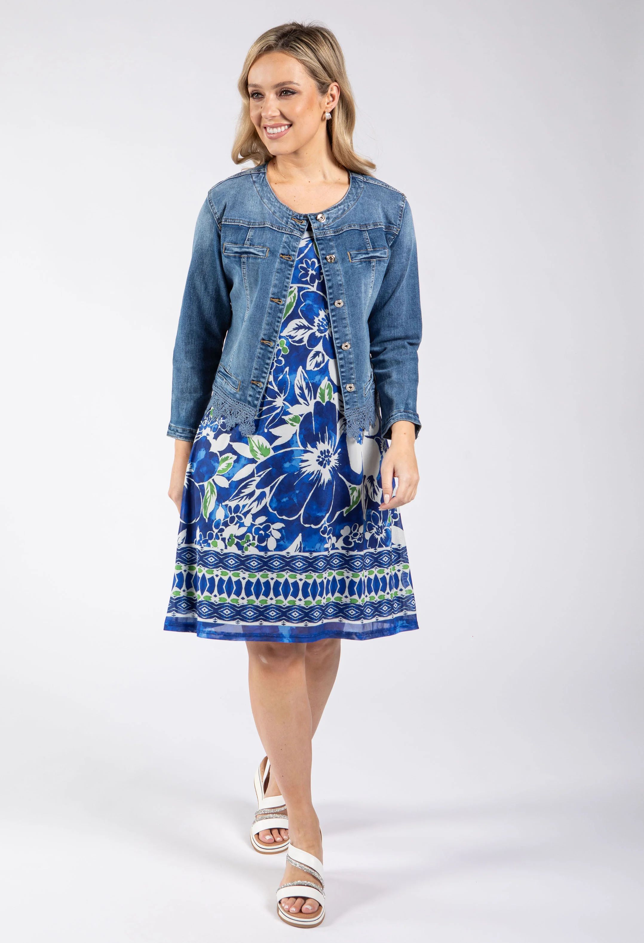 Tropical Blossom Mesh Dress - Image 4